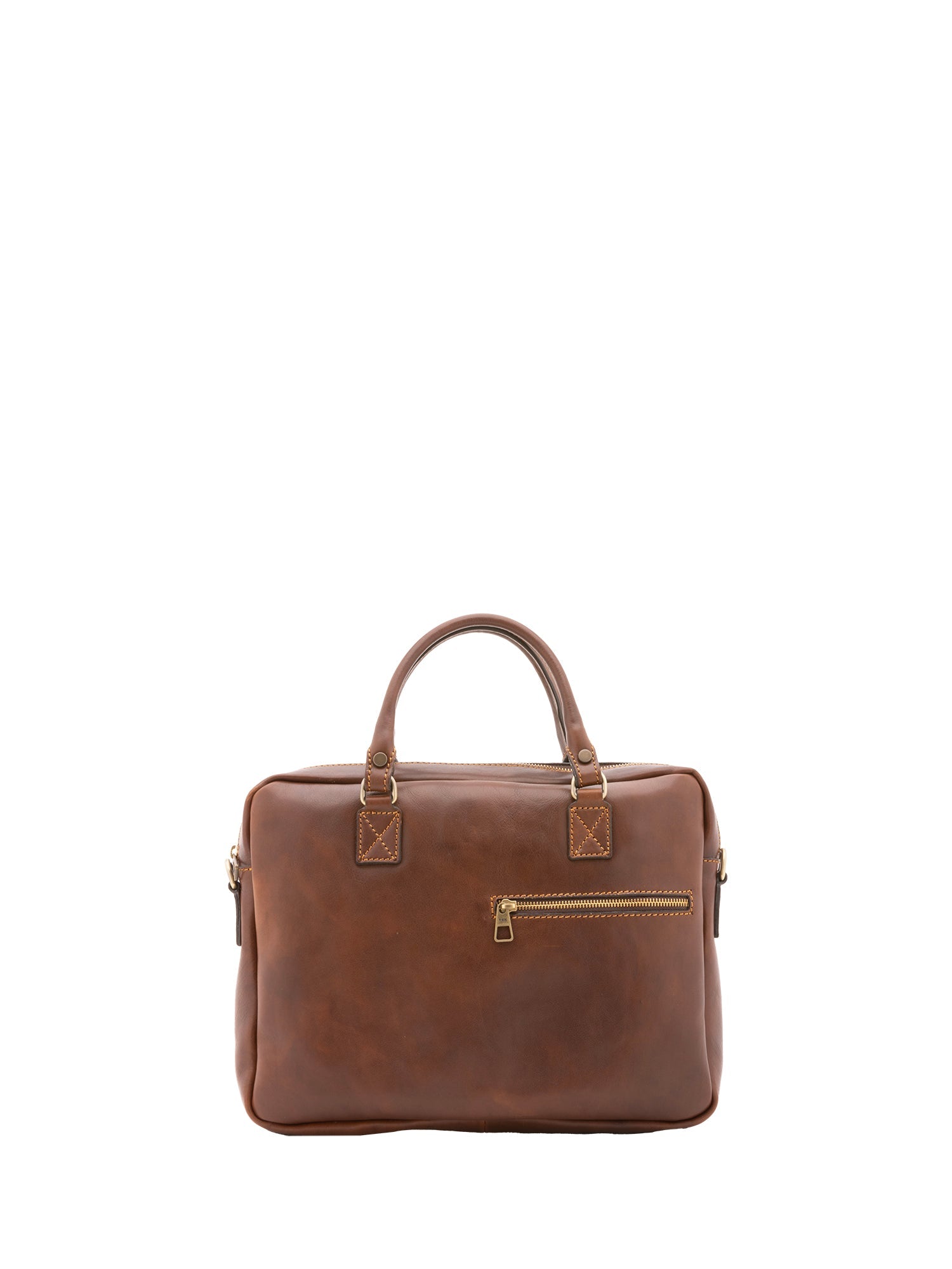 Borsa a mano unisex in vera pelle Made in Italy 4318-TESTA DI MORO Alessia Firenze