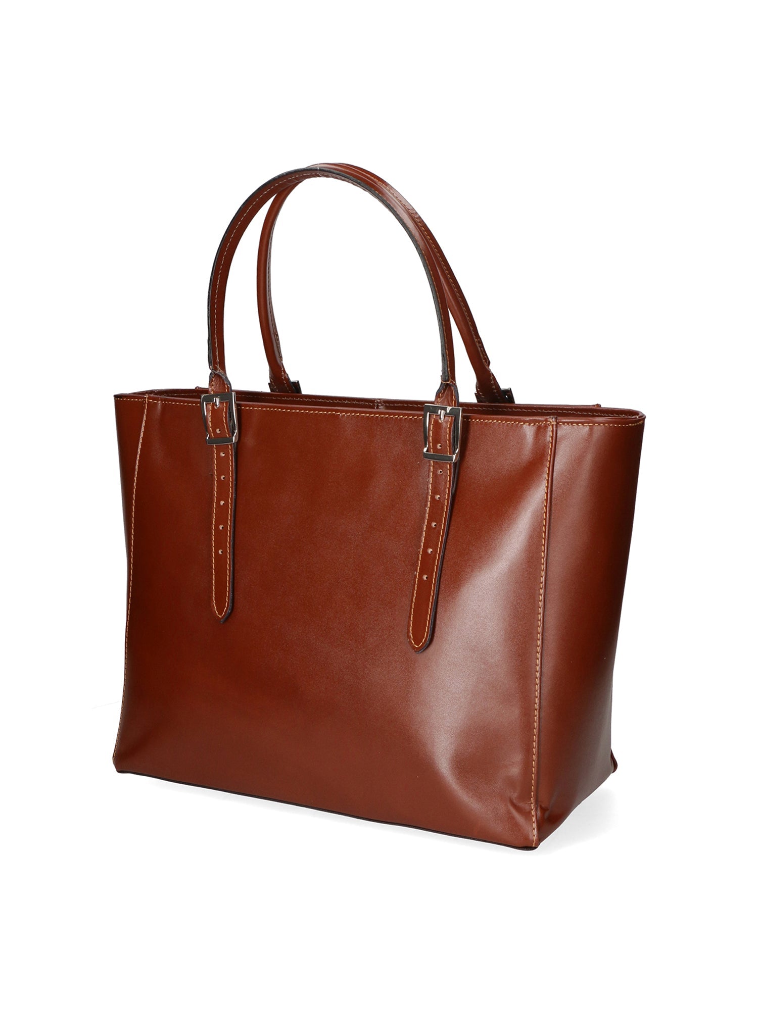 Fortunata Borsa a mano da donna Vera pelle 9119-MARRONE BROWN Chiara Ferretti
