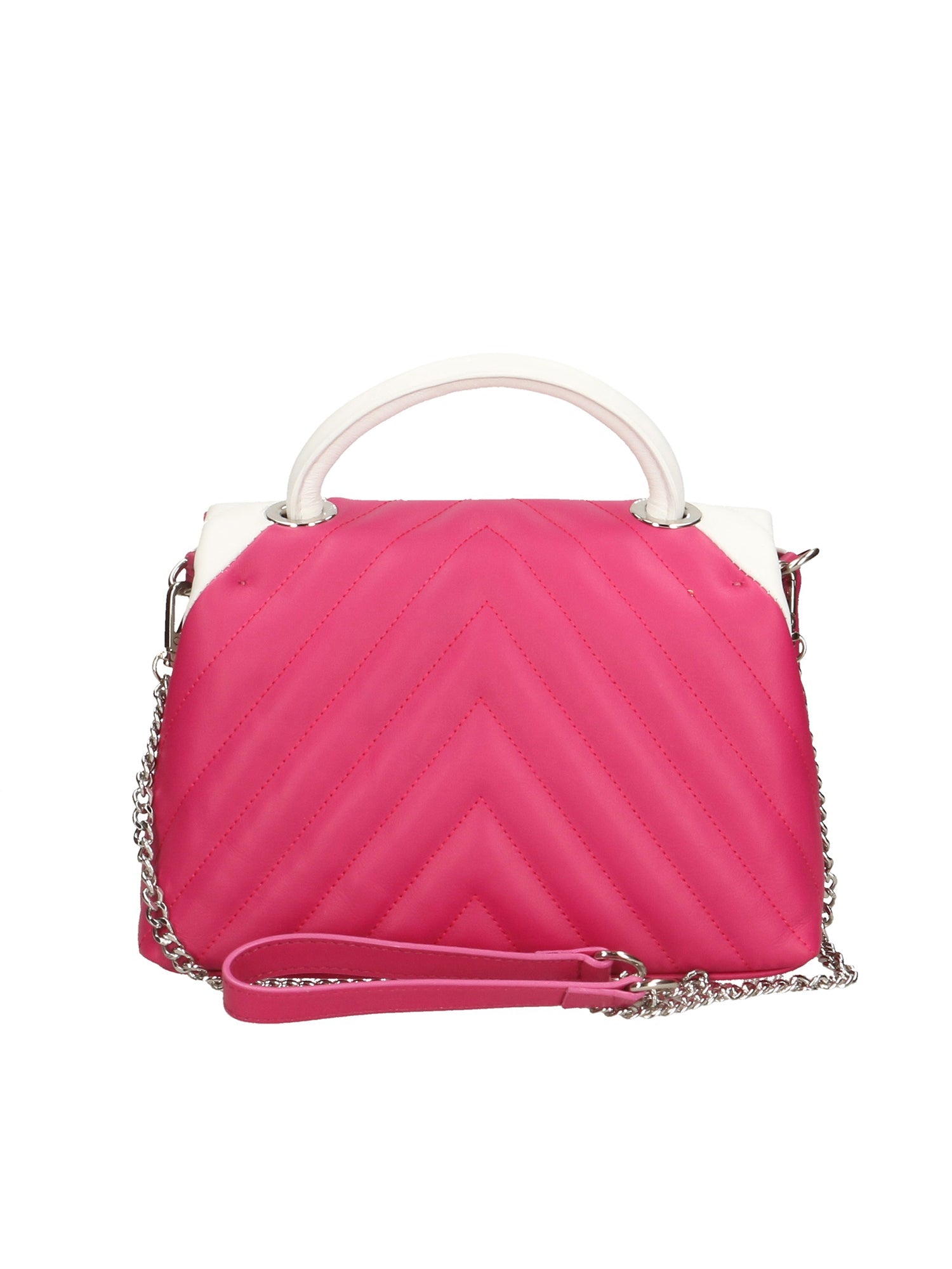 Ramona Borsa a mano da donna Vera pelle 192280-FUXIA + BIANCO Chiara Ferretti