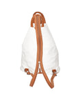 Erika Zaino da donna in vera pelle Casual 80072-BIANCO-CUOIO Chiara Ferretti