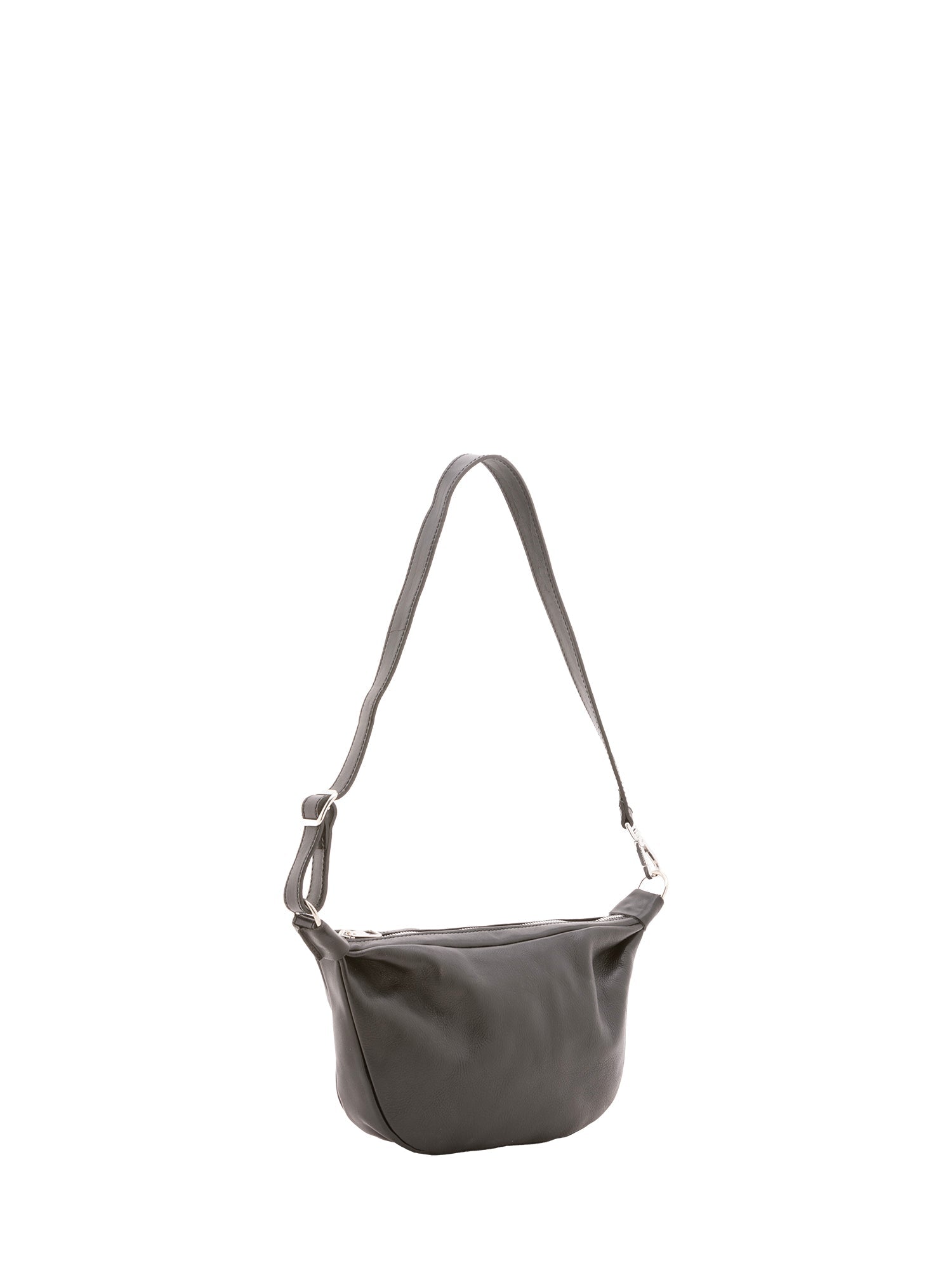 Borsa a spalla unisex in vera pelle 100% cotone 4603-NERO Alessia Firenze