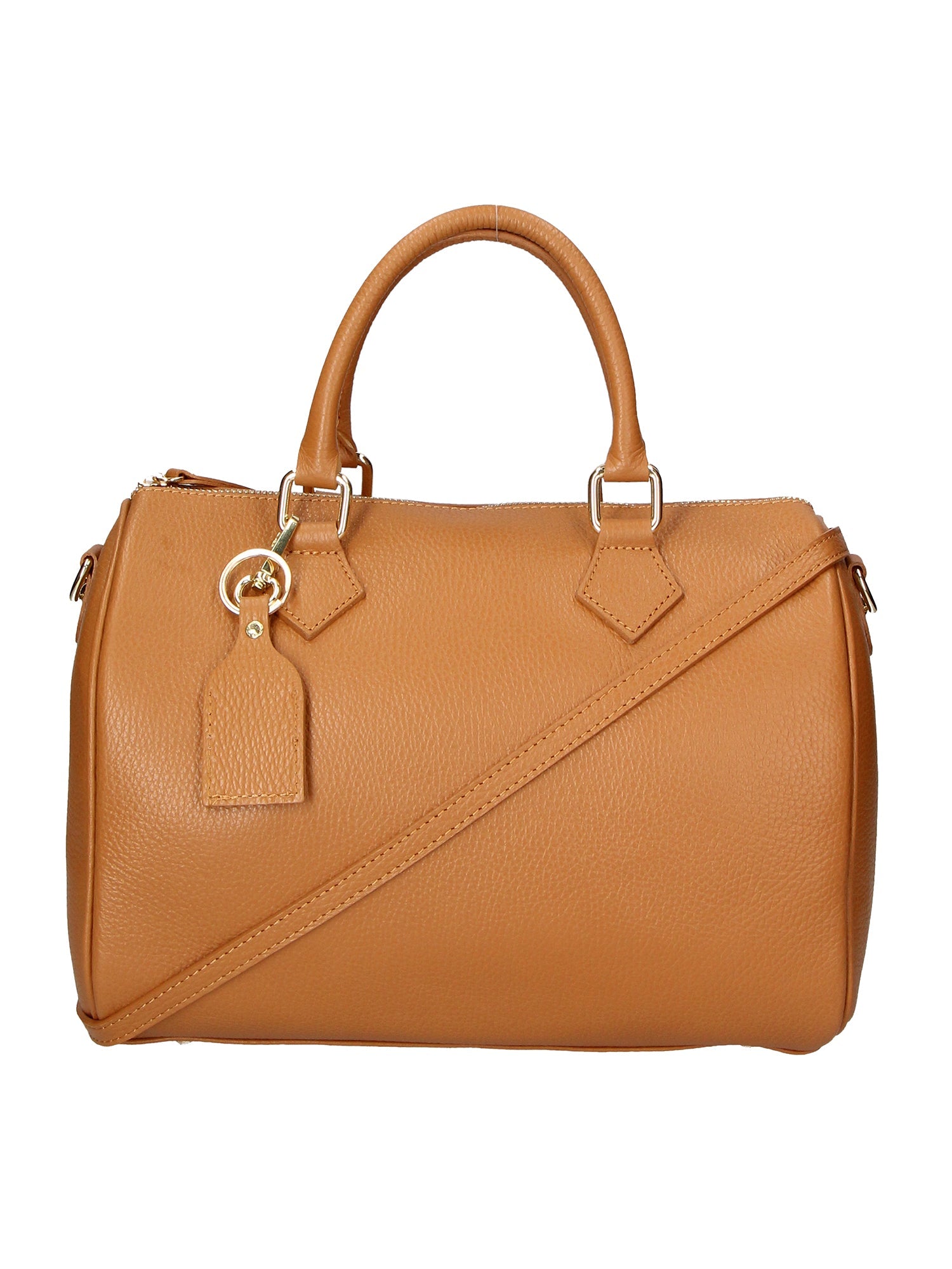 Aralia Borsa a bauletto da donna 100% pelle 5176-D17 CUOIO SCURO DARK COGNAC Chiara Ferretti