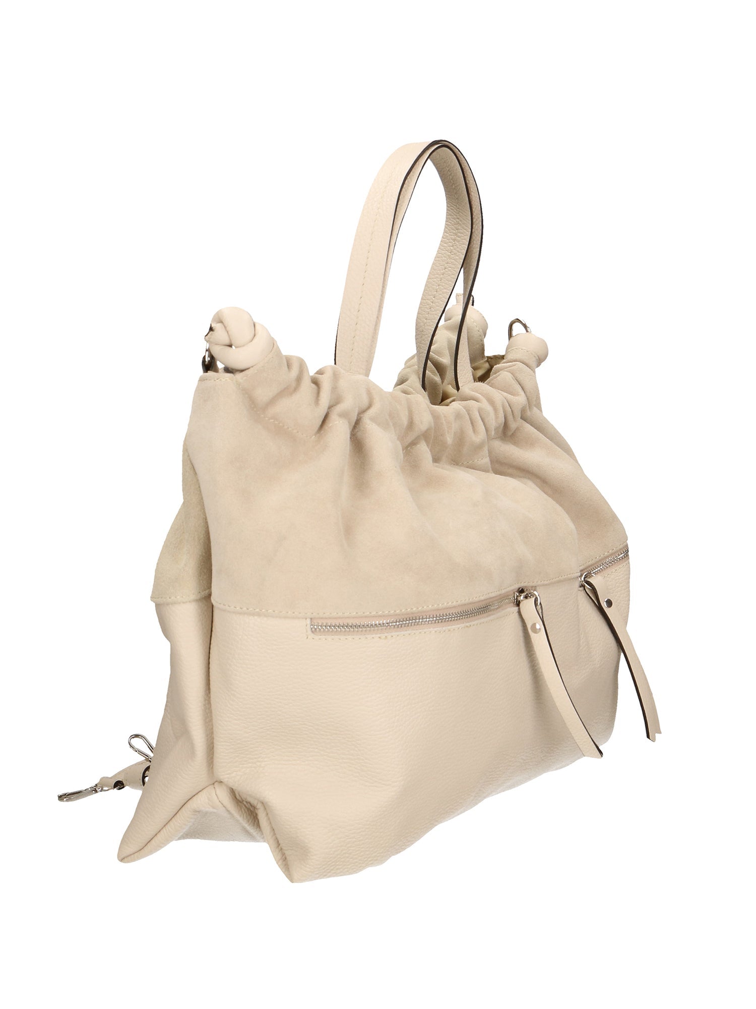 Firenze Borsa a mano da donna Vera pelle 01838-D37 LATTE MILK Chiara Ferretti