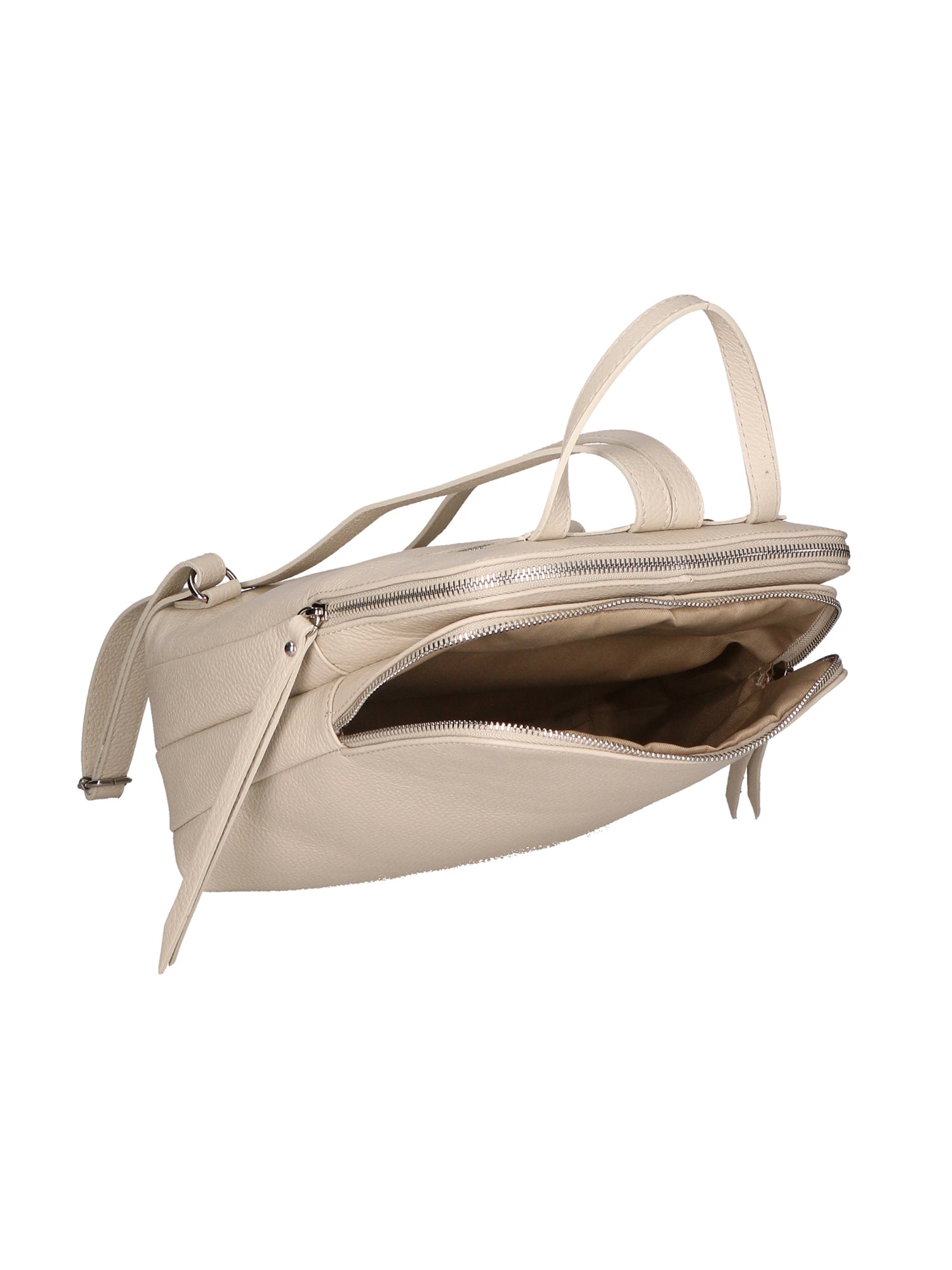 Glenda Borsa a mano da donna Vera pelle 05919-D37 LATTE Chiara Ferretti