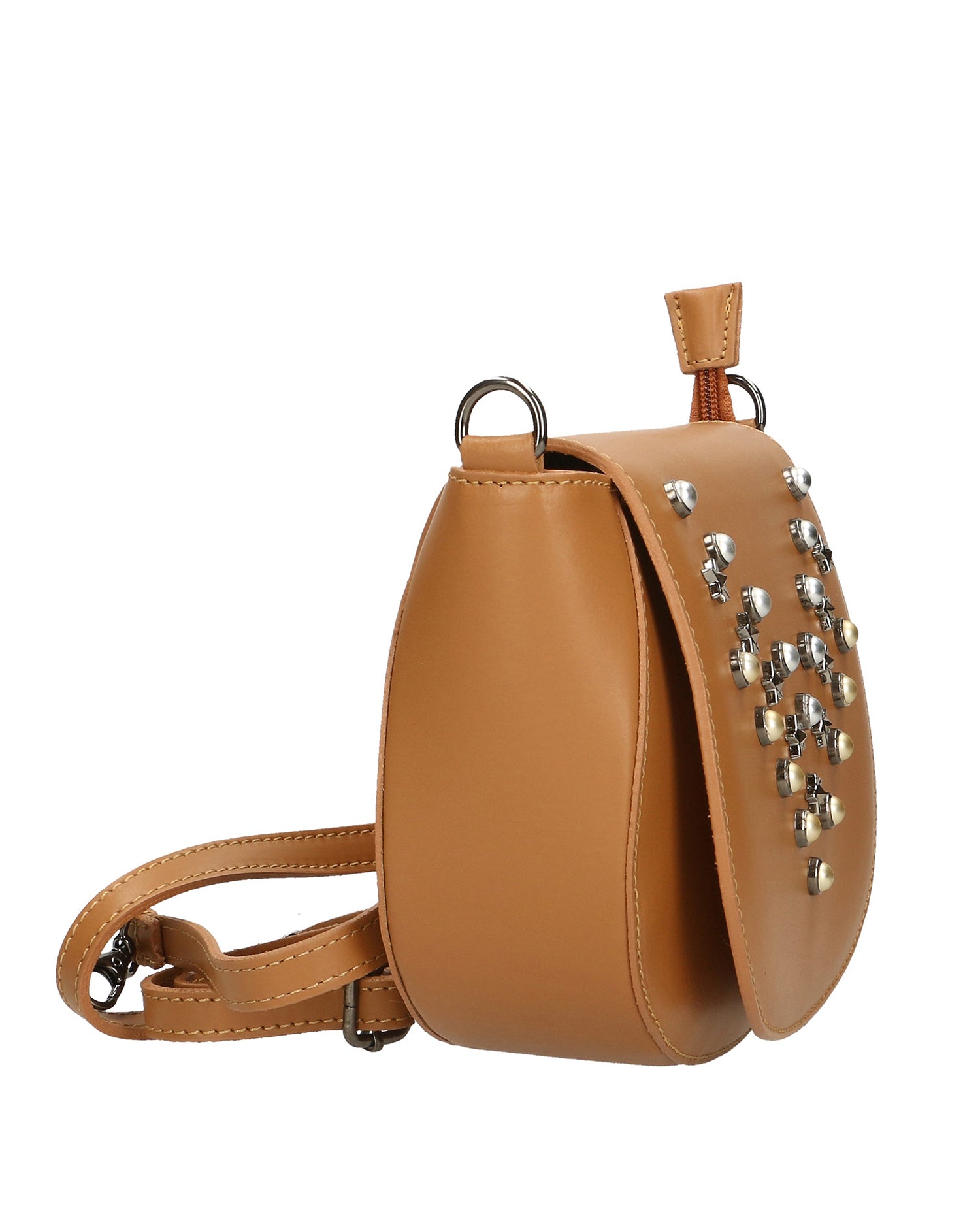 Damen-Schultertasche aus echtem Leder, hergestellt in Italien, 20 x 17 x 7 cm