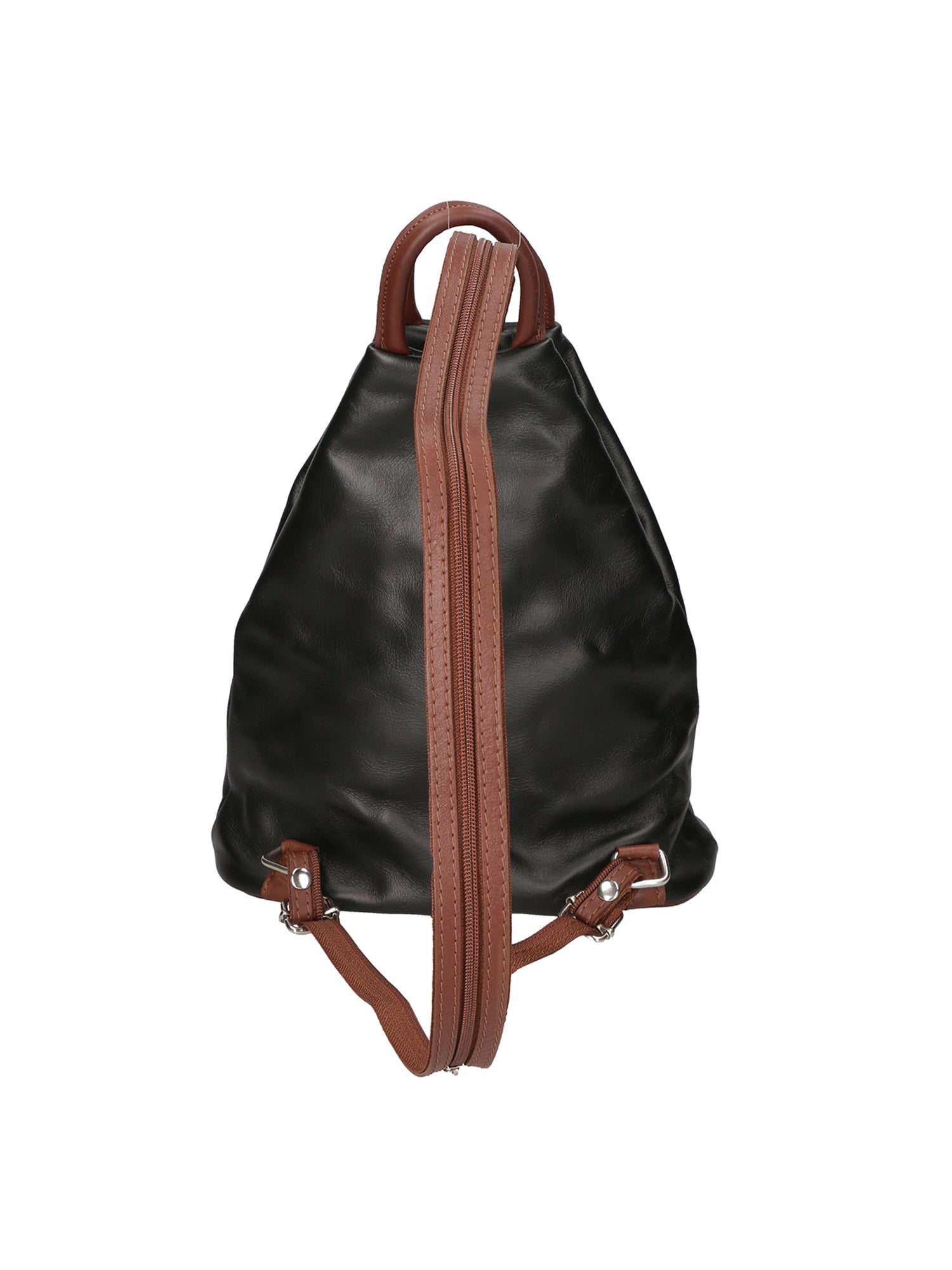 Erika Zaino da donna in vera pelle Casual 80072-NERO-MARRONE Chiara Ferretti