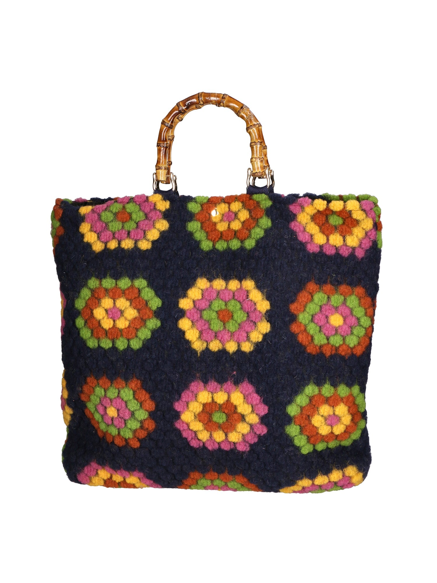 Luana Borsa a mano da donna Lana e vera pelle 04466-NERO Chiara Ferretti