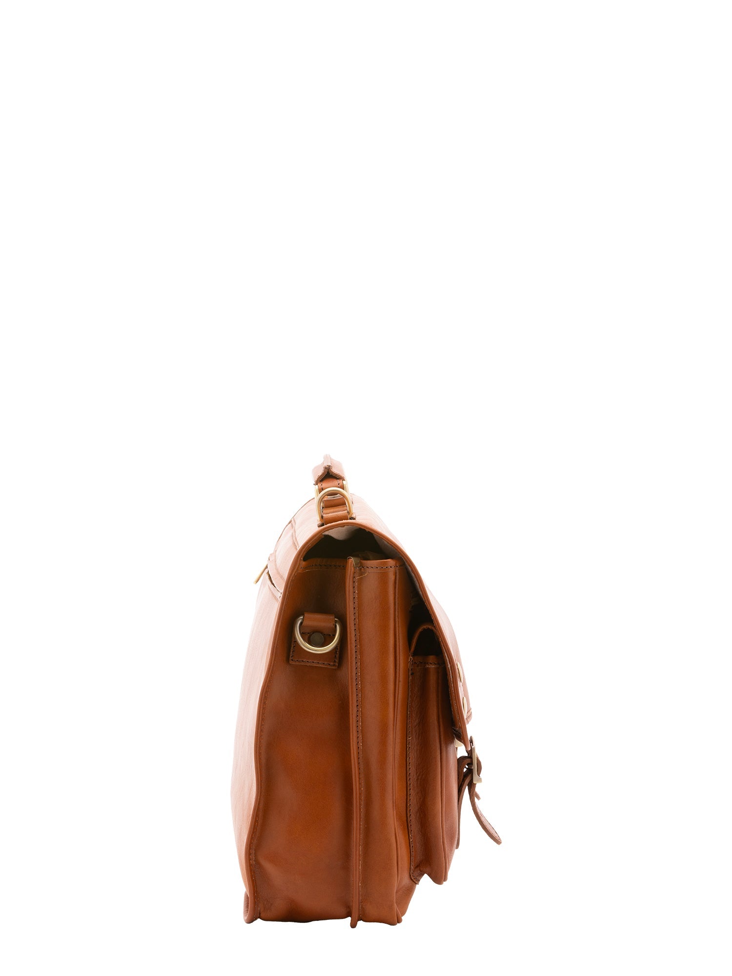 Borsa a mano unisex vera pelle Made in Italy 4015-MIELE Alessia Firenze