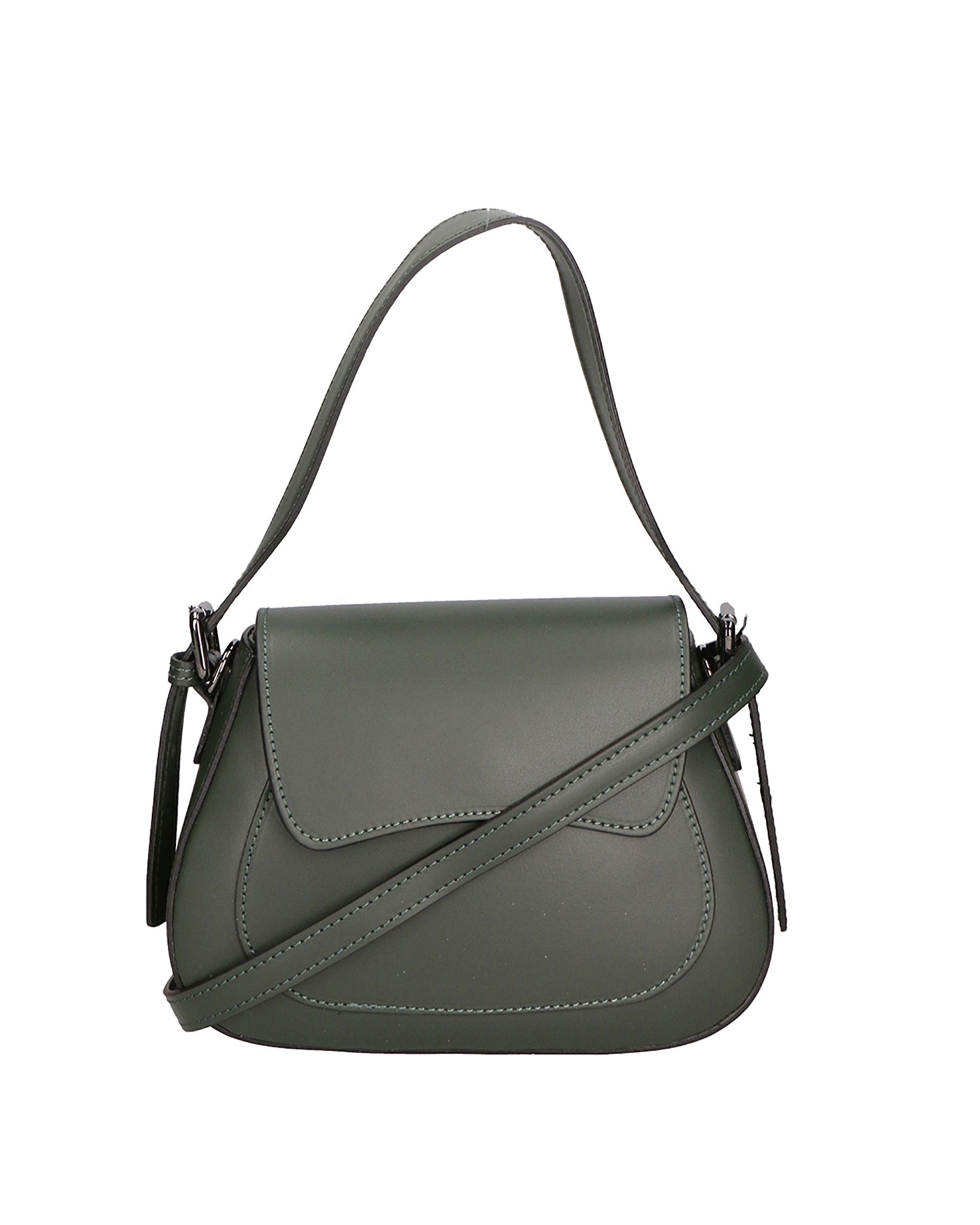 Valda Borsa a mano da donna Vera pelle 06523-L135 VERDE MILITARE Chiara Ferretti