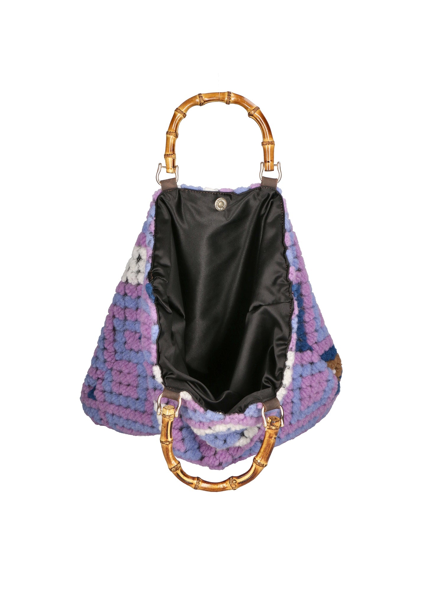 Luana Borsa a mano da donna Lana e vera pelle 04466-VIOLA Chiara Ferretti