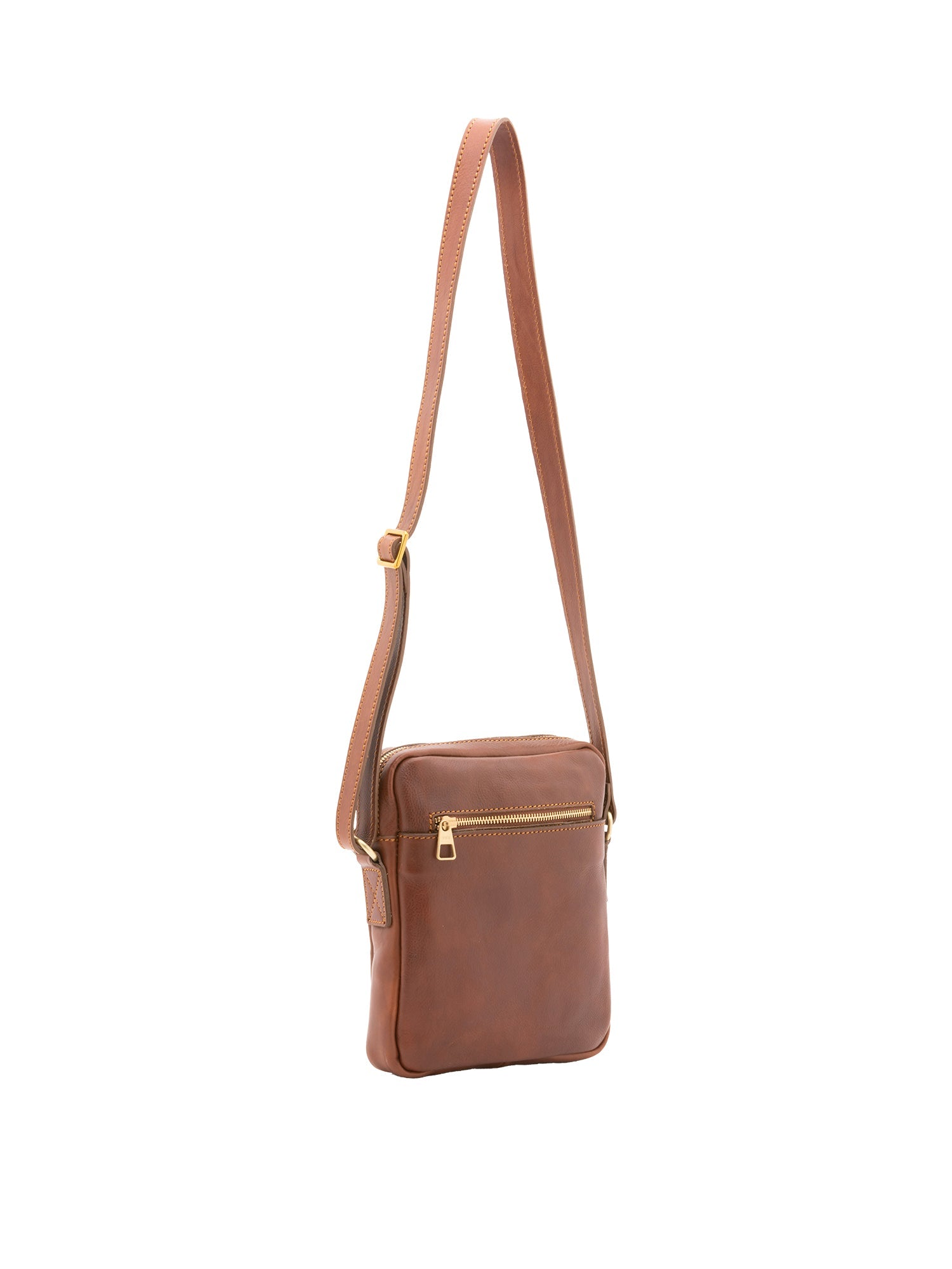 Borsa a tracolla uomo vera pelle Made in Italy 4313-MARRONE Alessia Firenze