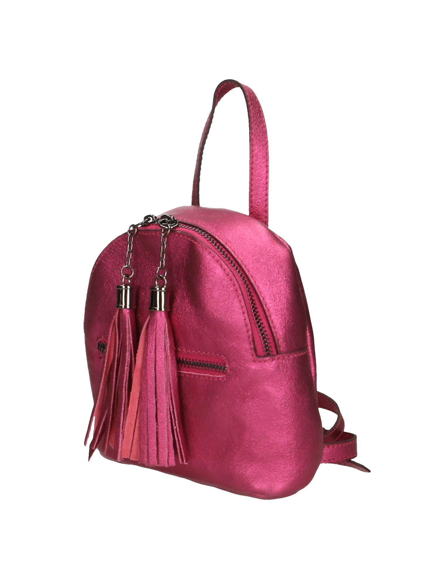 Morgana Damenrucksack aus echtem Leder, hergestellt in Italien, 16 x 17 x 5 cm