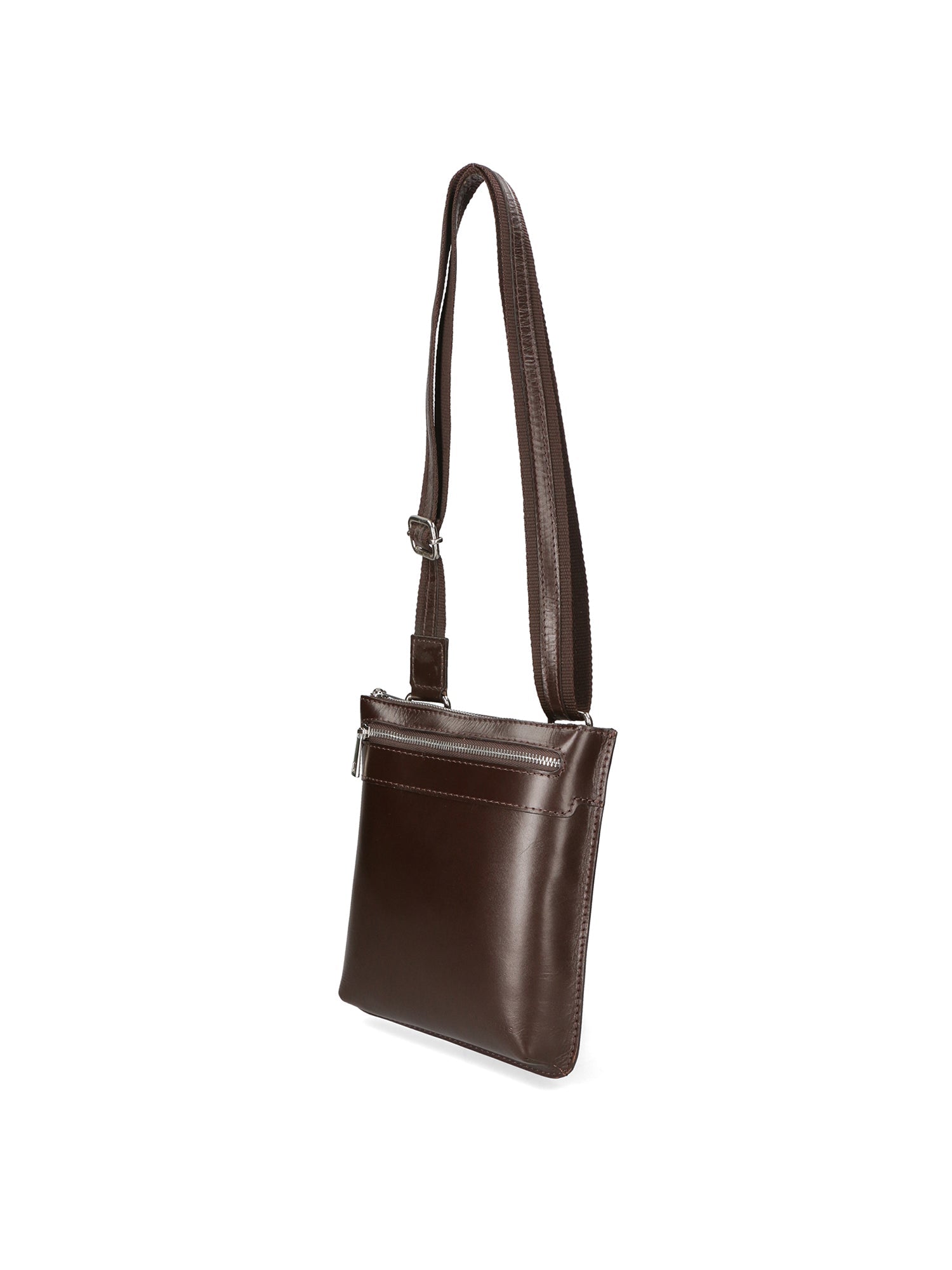 Flaviana Borsa a tracolla unisex Vera pelle 9117-TMORO DARK BROWN Chiara Ferretti