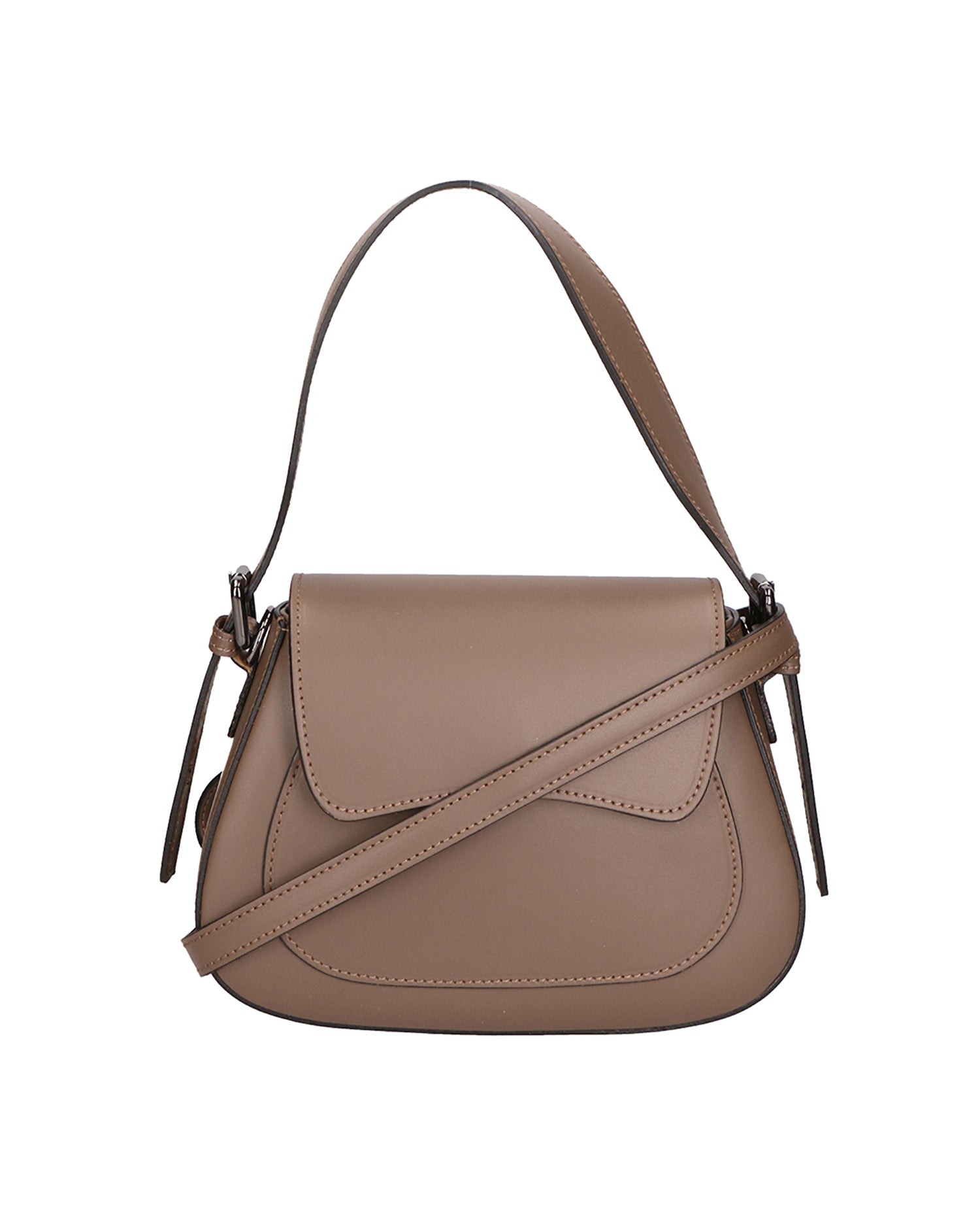 Valda Borsa a mano da donna Vera pelle 06523-L134 TAUPE SCURO Chiara Ferretti