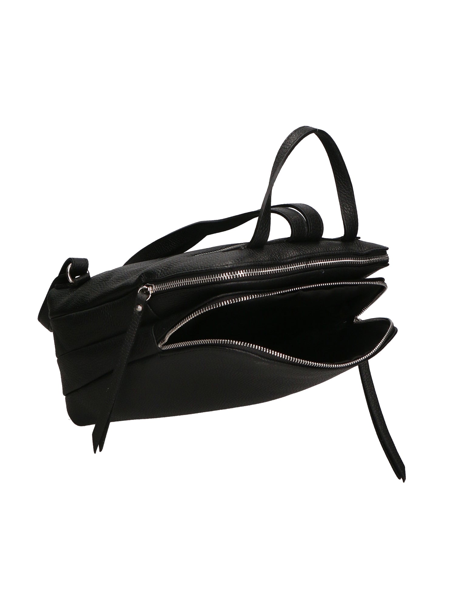 Glenda Borsa a mano da donna Vera pelle 05919-D28 NERO Chiara Ferretti