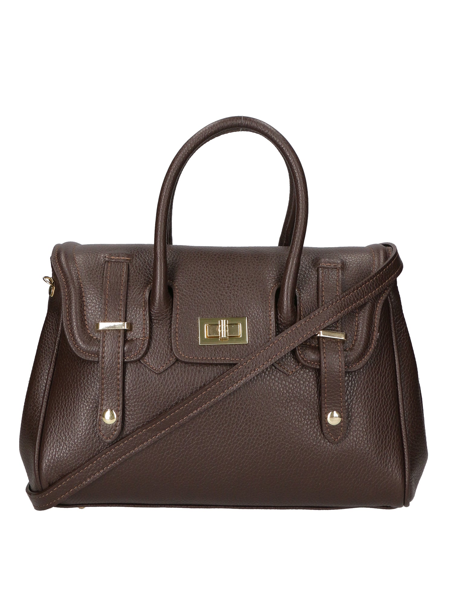 Ersilia Borsa a mano da donna Vera pelle 8092-D23 T.MORO DARK BROWN Chiara Ferretti