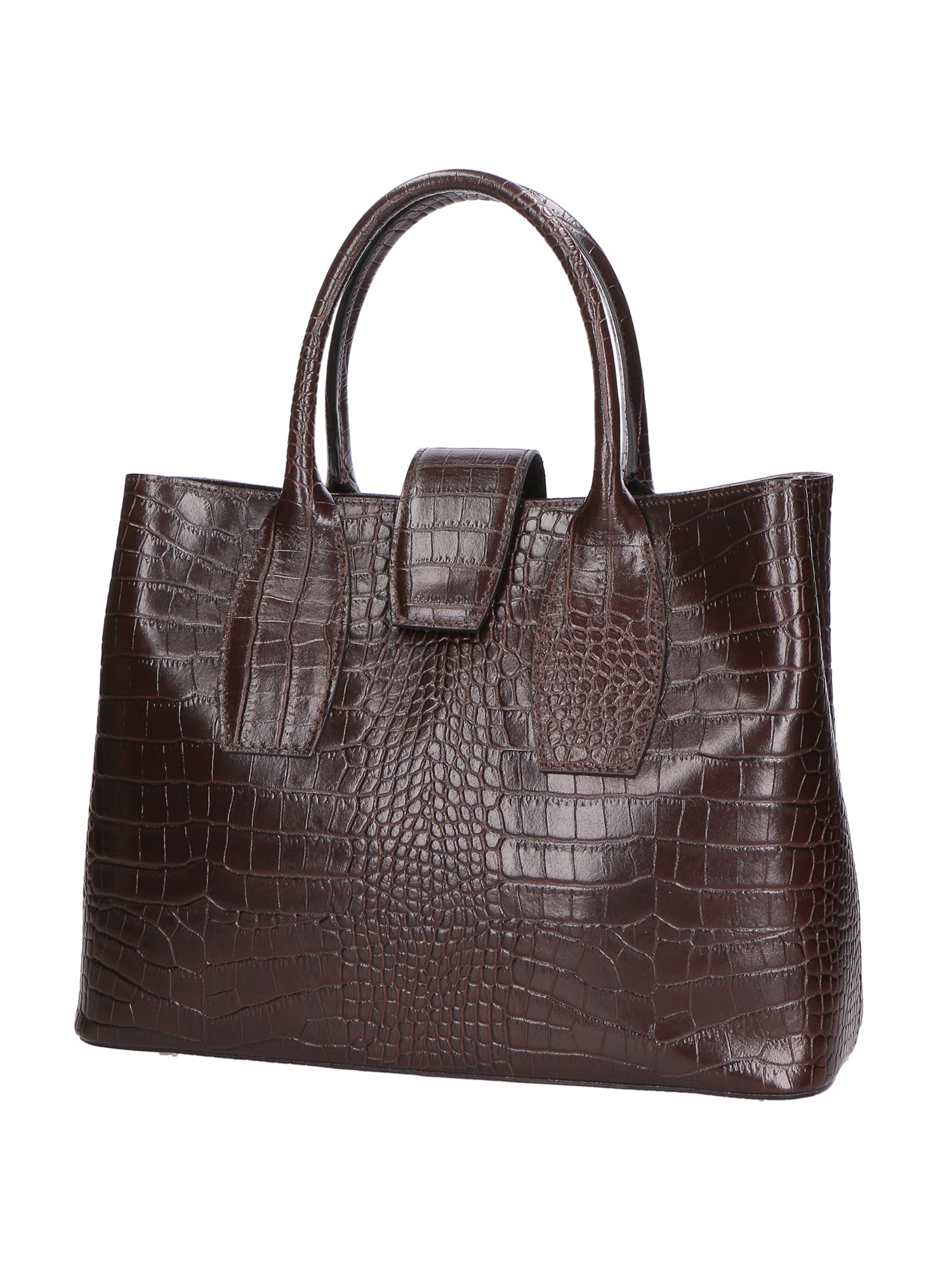 Letizia Borsa a mano da donna Pelle stampata croco 06542-T.MORO Chiara Ferretti