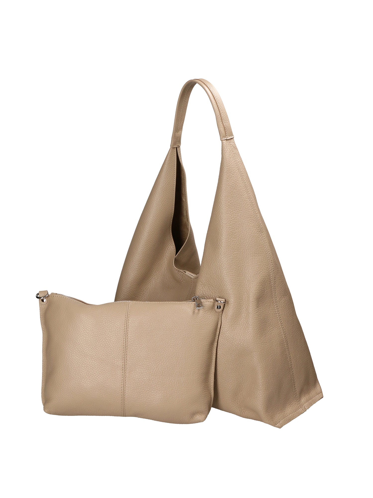 Ginger Borsa a spalla da donna Vera pelle 05788-D05 TAUPE Chiara Ferretti