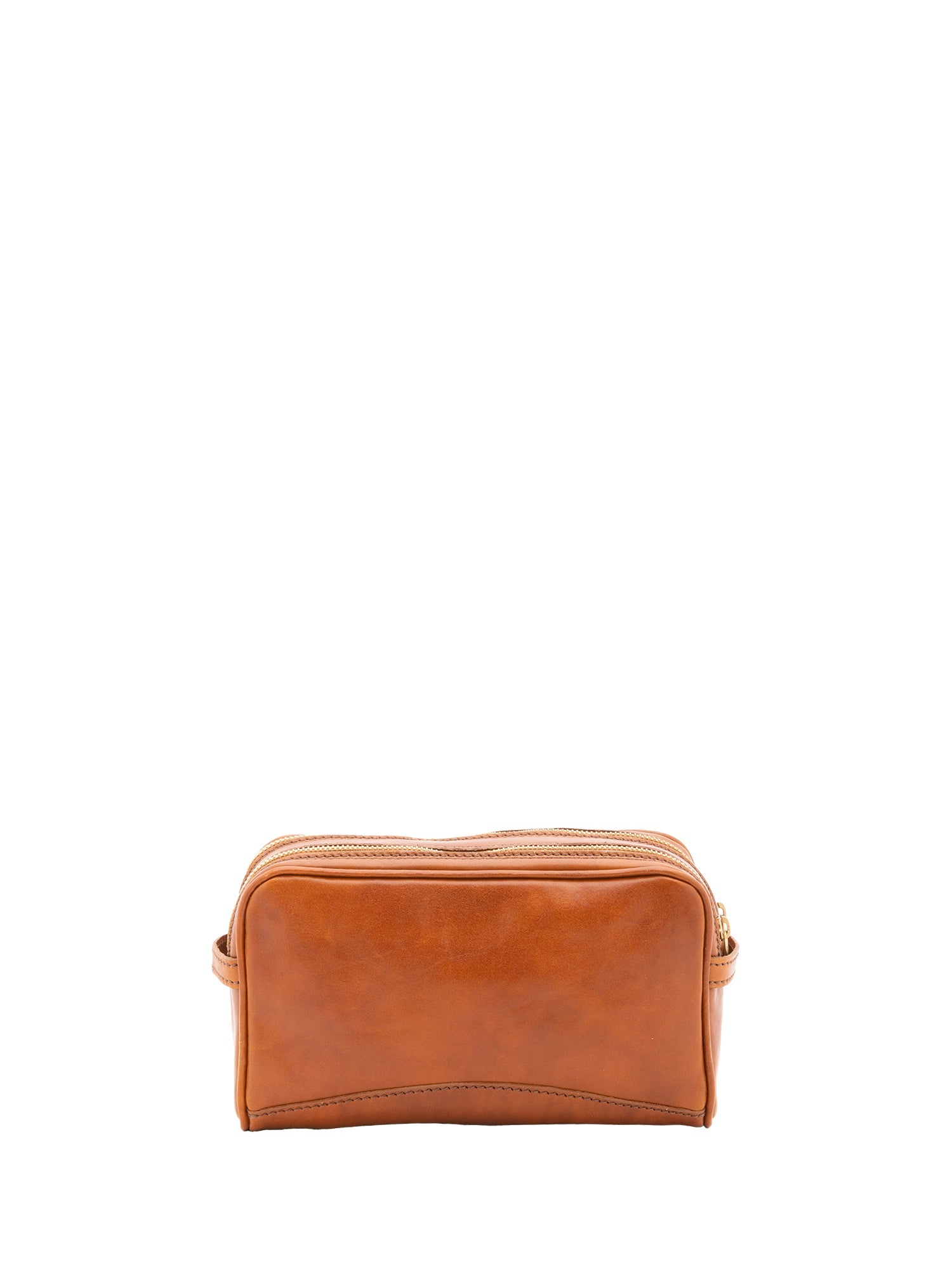 Pochette unisex in vera pelle Made in Italy 4401-MIELE Alessia Firenze