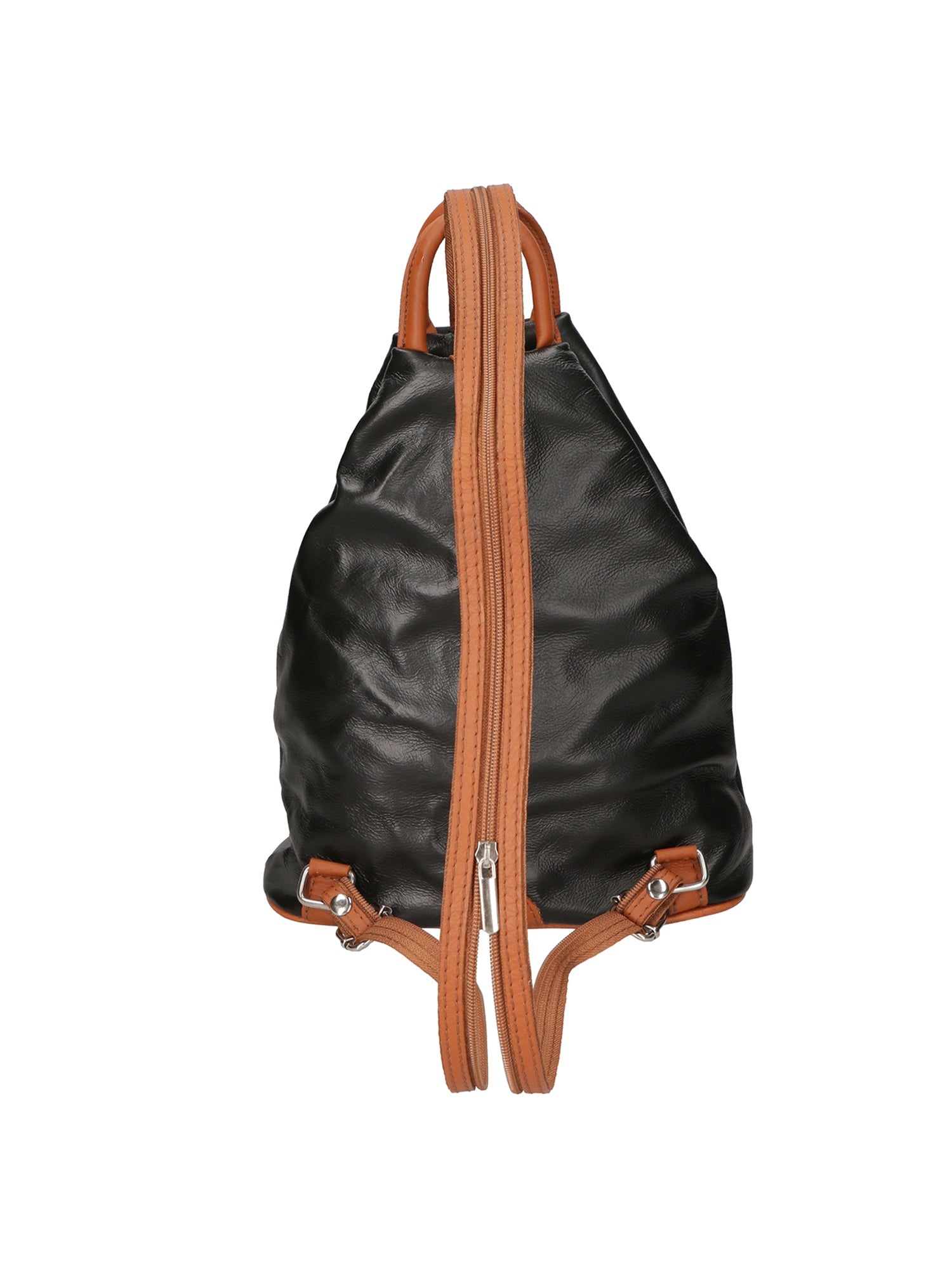 Erika Zaino da donna in vera pelle Casual 80072-NERO-CUOIO Chiara Ferretti