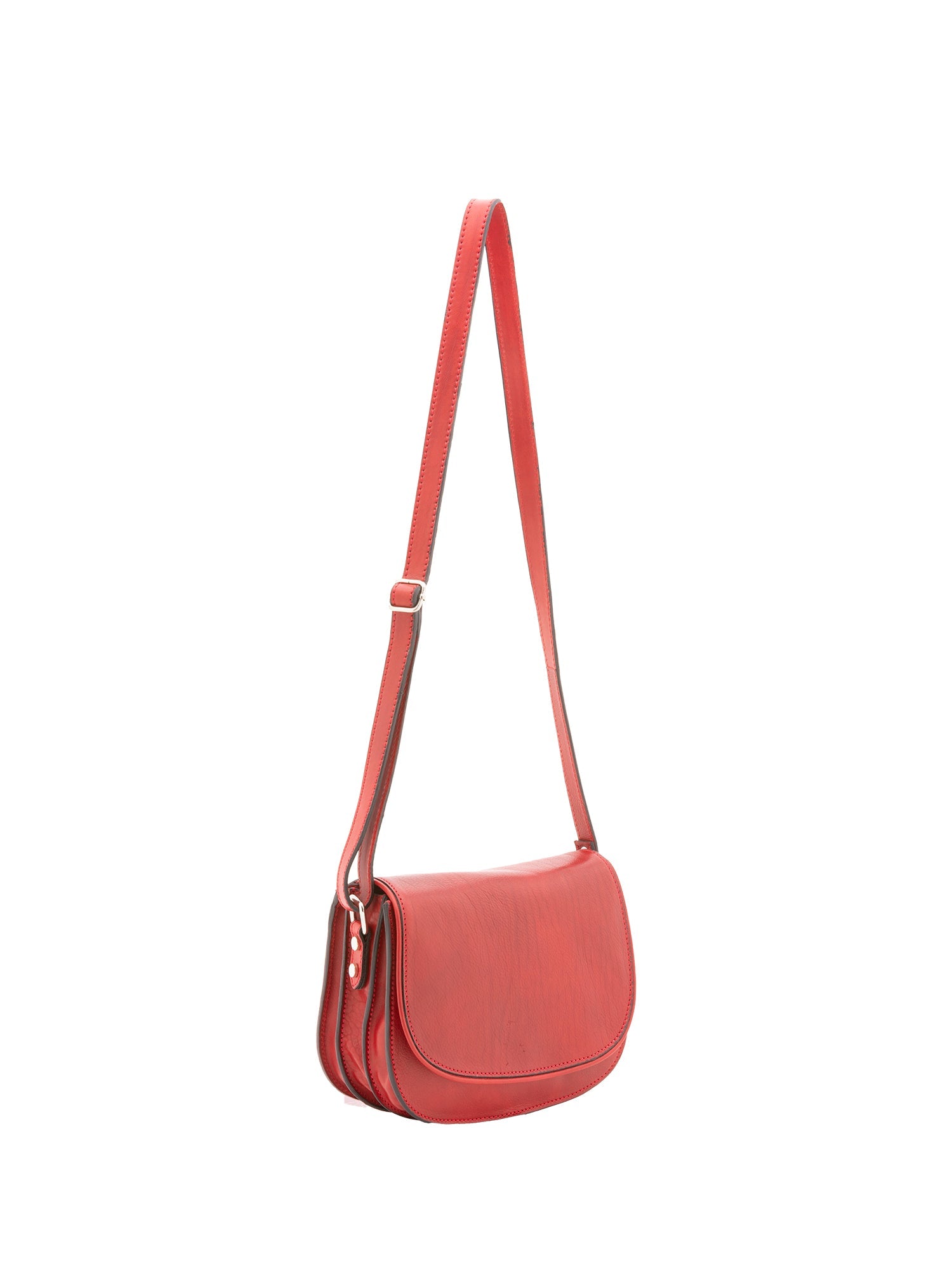 Borsa a tracolla da donna 100% vera pelle 4582-ROSSO Alessia Firenze