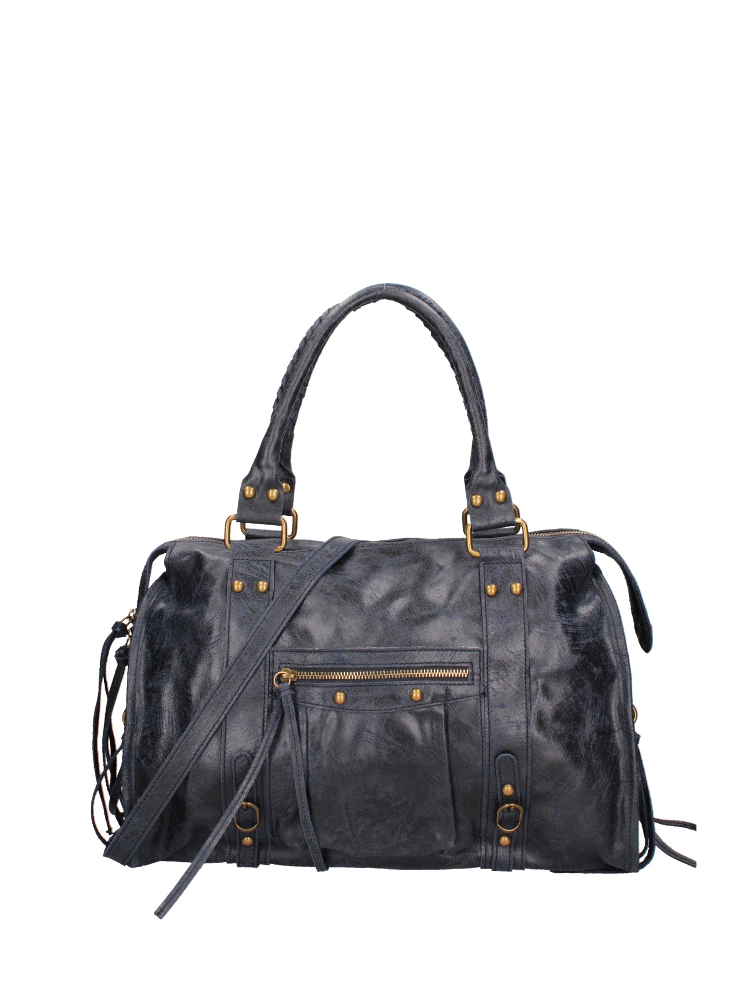 Elara Borsa a spalla da donna Vera pelle 06090-013 BLU NAVY Chiara Ferretti