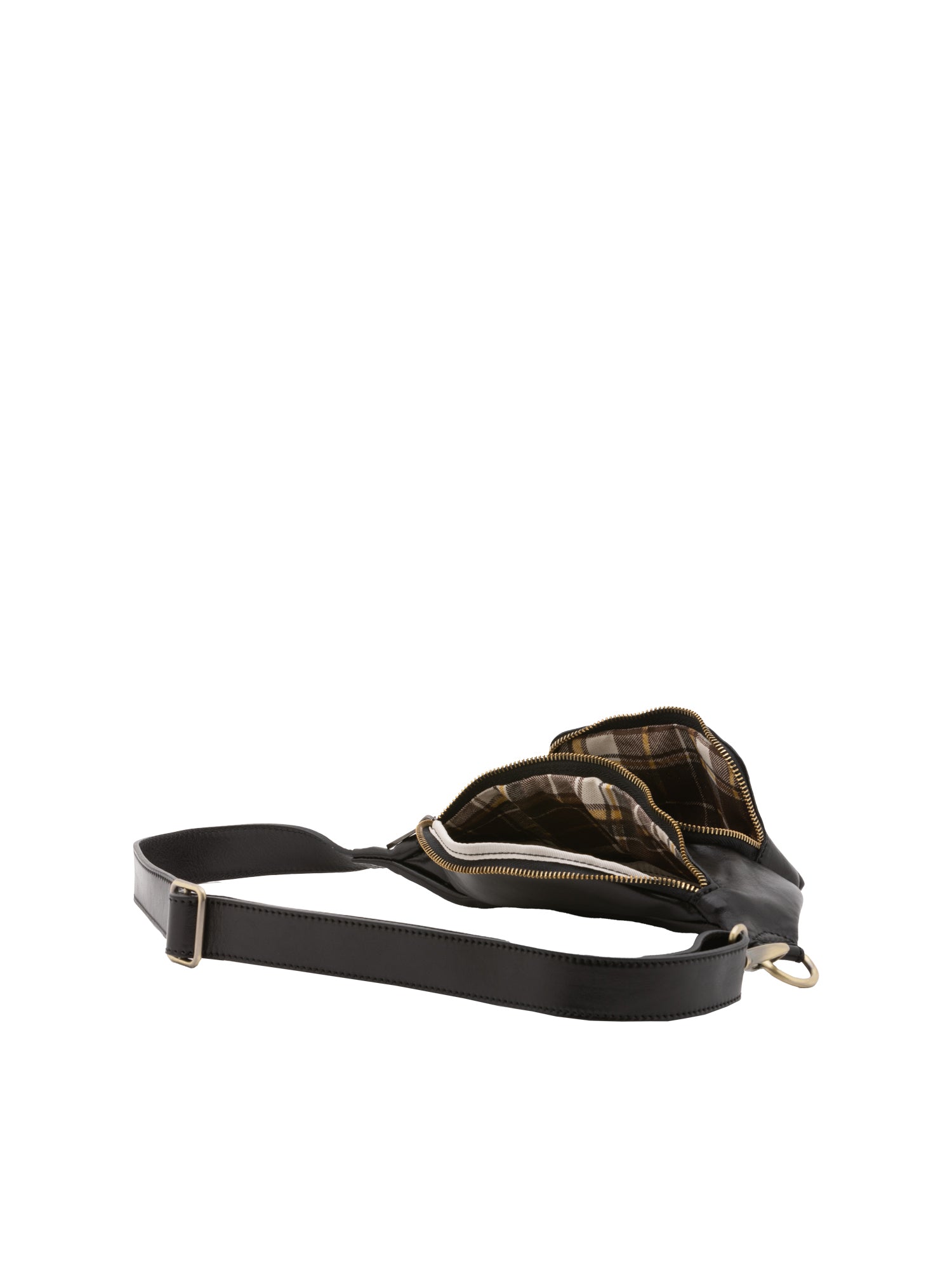 Marsupio da uomo in vera pelle 100% pelle 5502-Nero I Fratelli