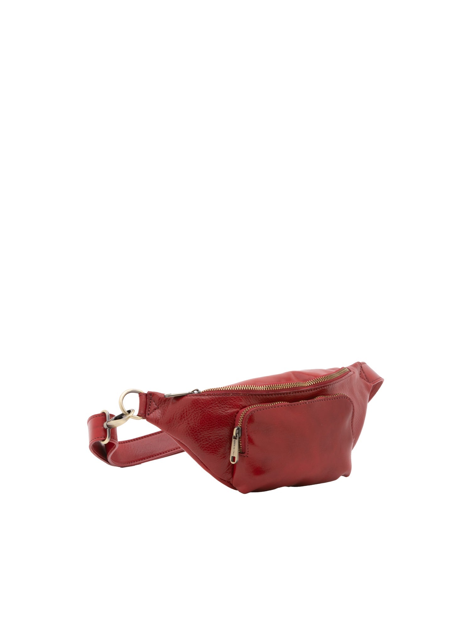 Marsupio da uomo in vera pelle 100% pelle 5502-Rosso I Fratelli