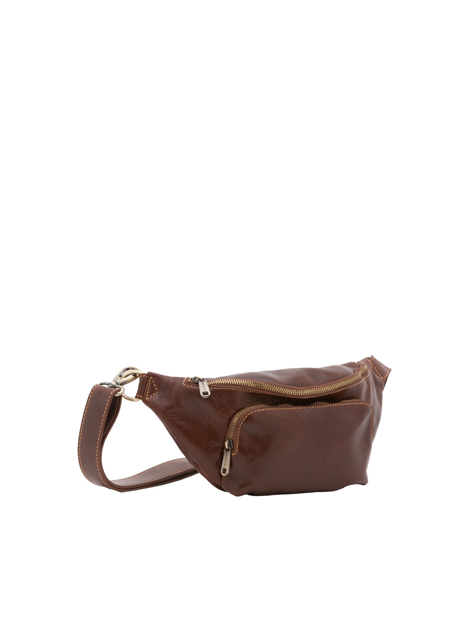 Marsupio da uomo in vera pelle 100% pelle 5503-Marrone I Fratelli