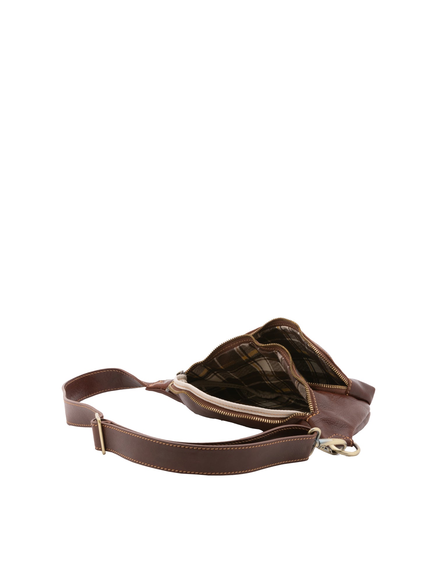 Marsupio da uomo in vera pelle 100% pelle 5503-Marrone I Fratelli