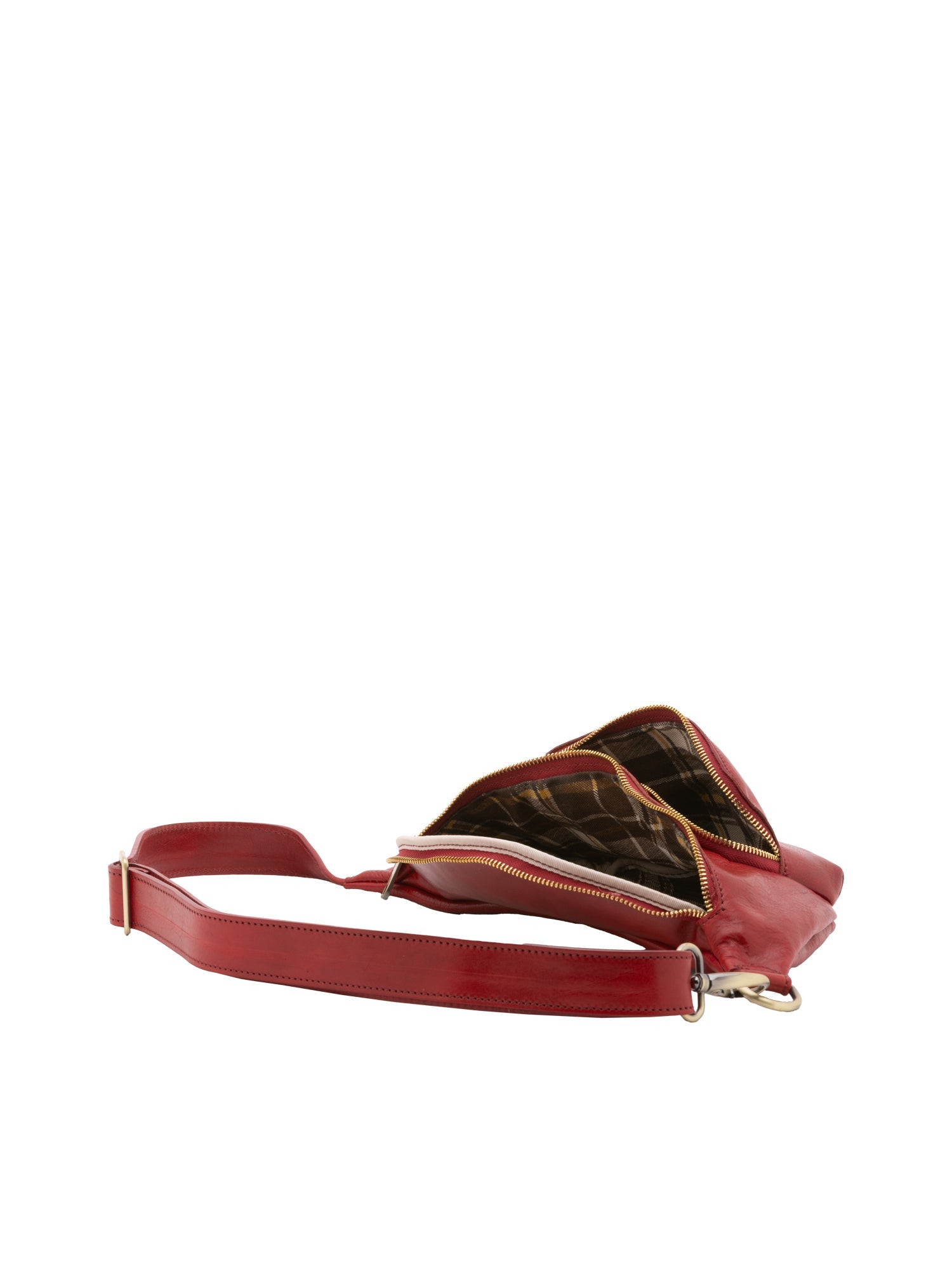 Marsupio da uomo in vera pelle 100% pelle 5503-Rosso I Fratelli