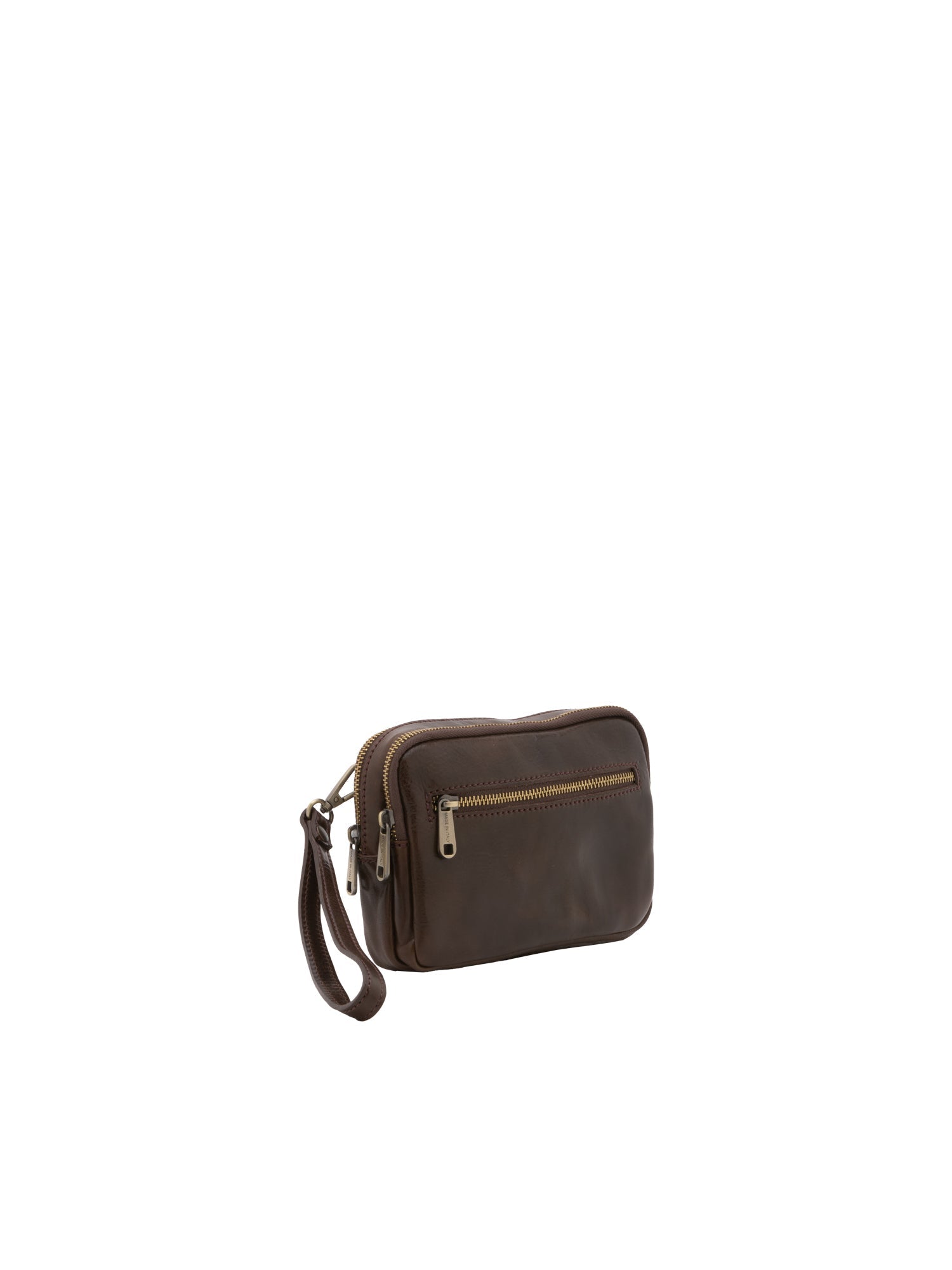 Borsa a mano da uomo in vera pelle 100% pelle 5504-Marrone I Fratelli