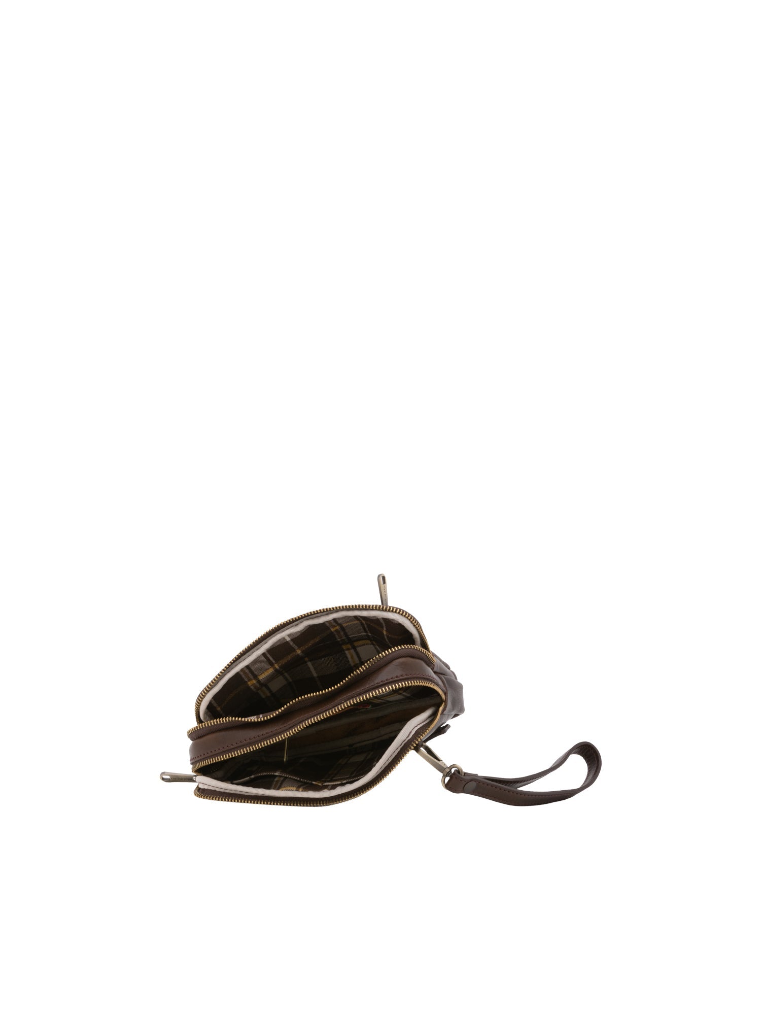 Borsa a mano da uomo in vera pelle 100% pelle 5504-Marrone I Fratelli
