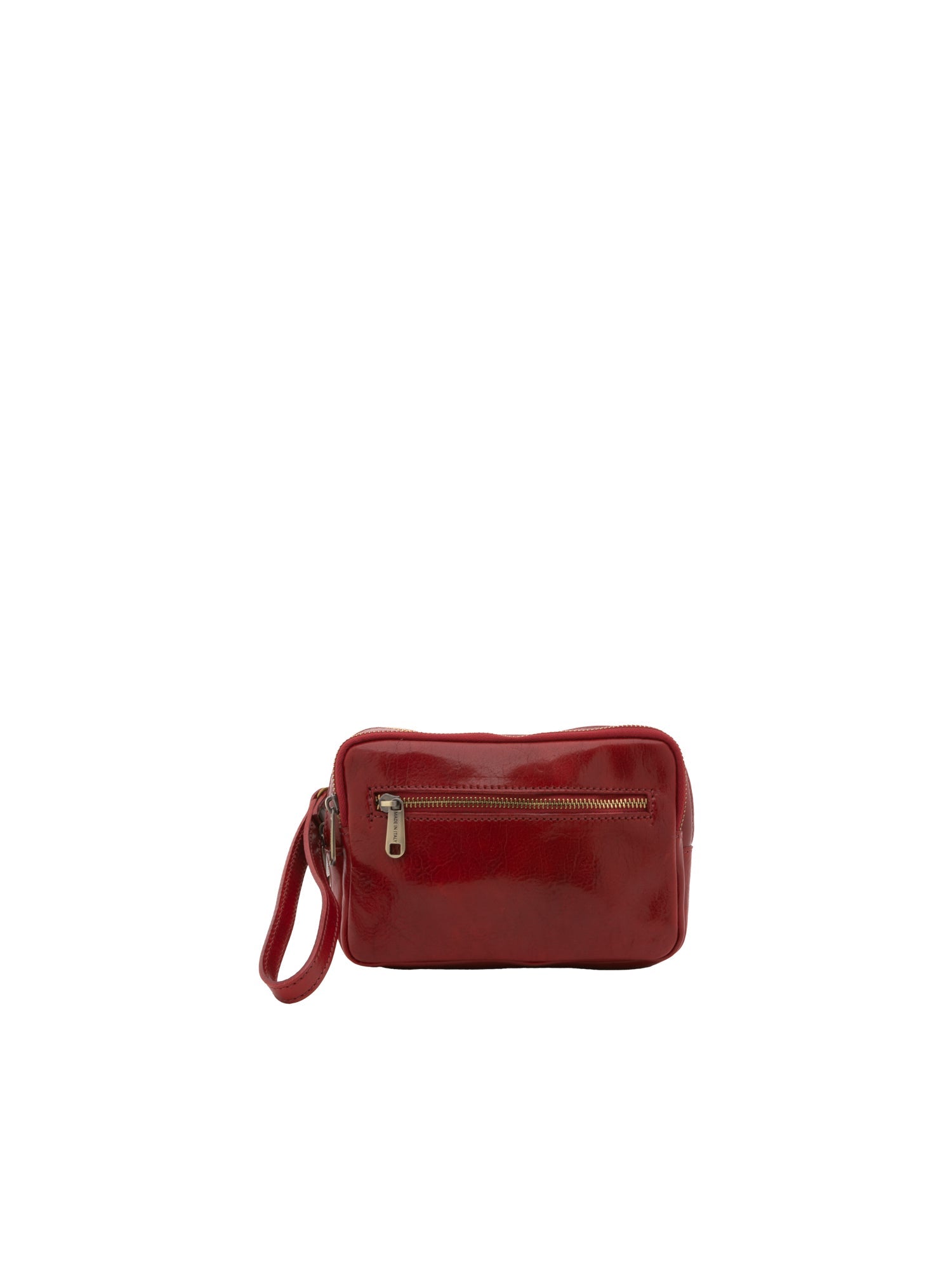 Borsa a mano da uomo in vera pelle 100% pelle 5504-Rosso I Fratelli