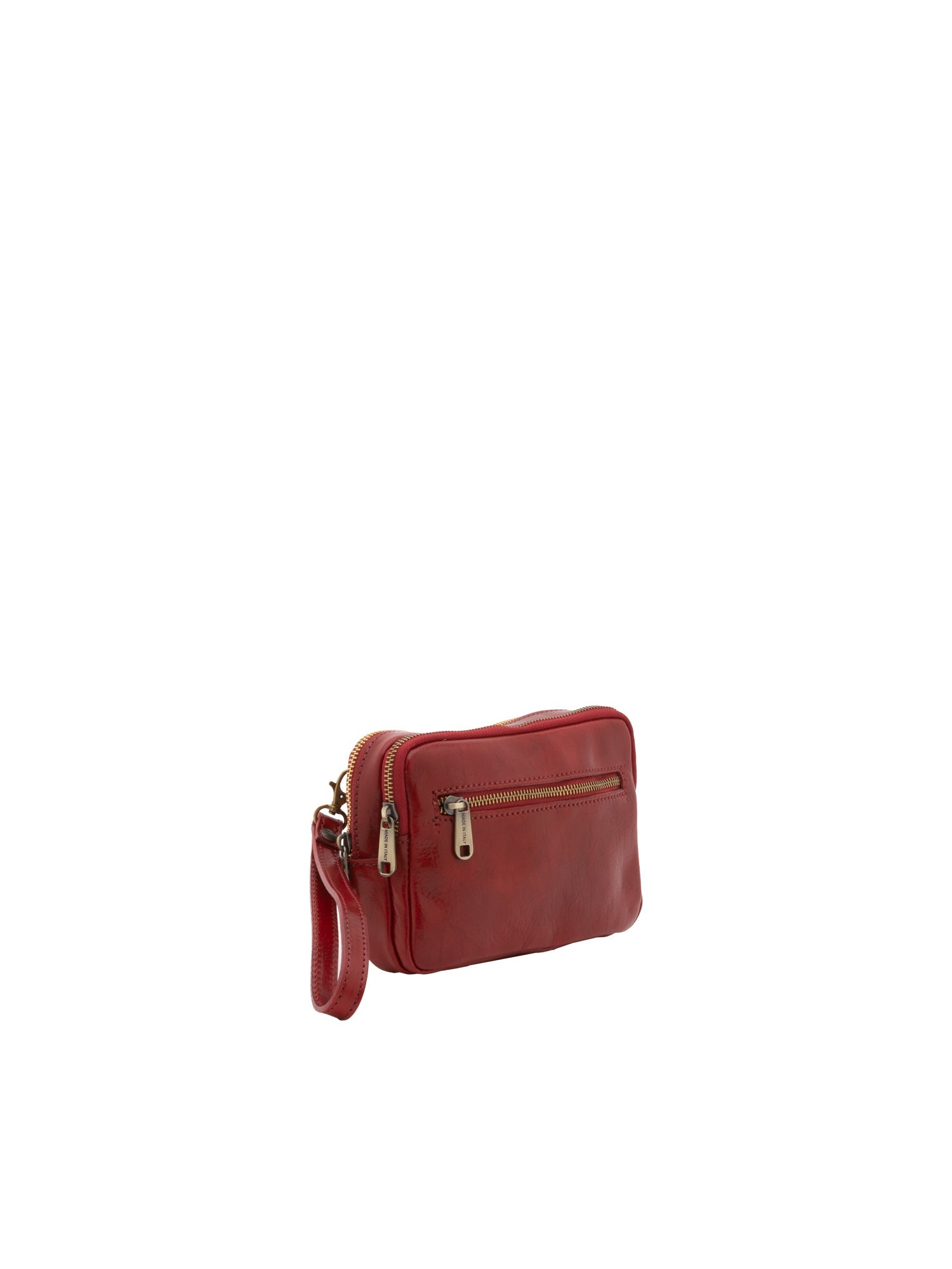 Borsa a mano da uomo in vera pelle 100% pelle 5504-Rosso I Fratelli