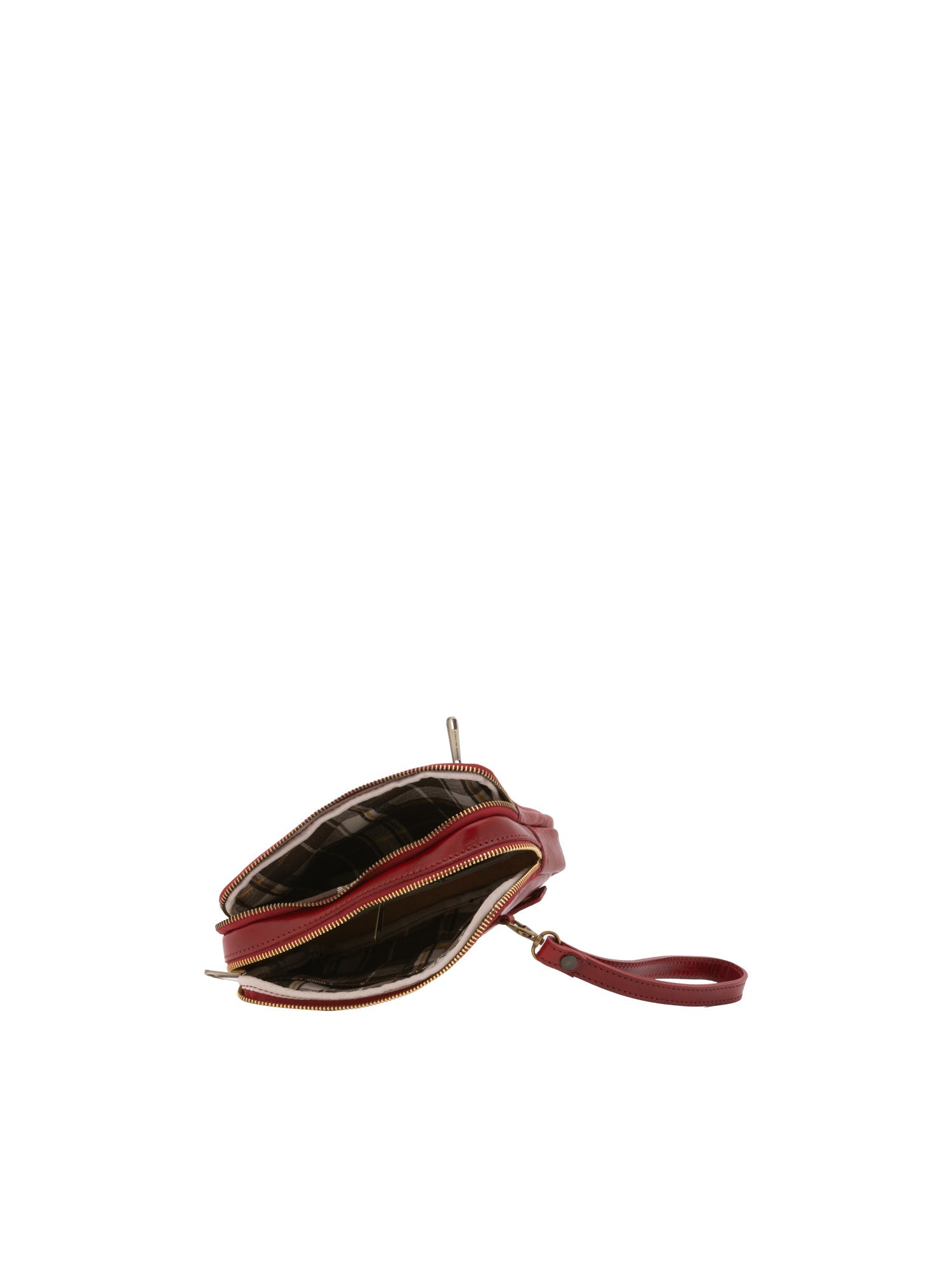 Borsa a mano da uomo in vera pelle 100% pelle 5504-Rosso I Fratelli