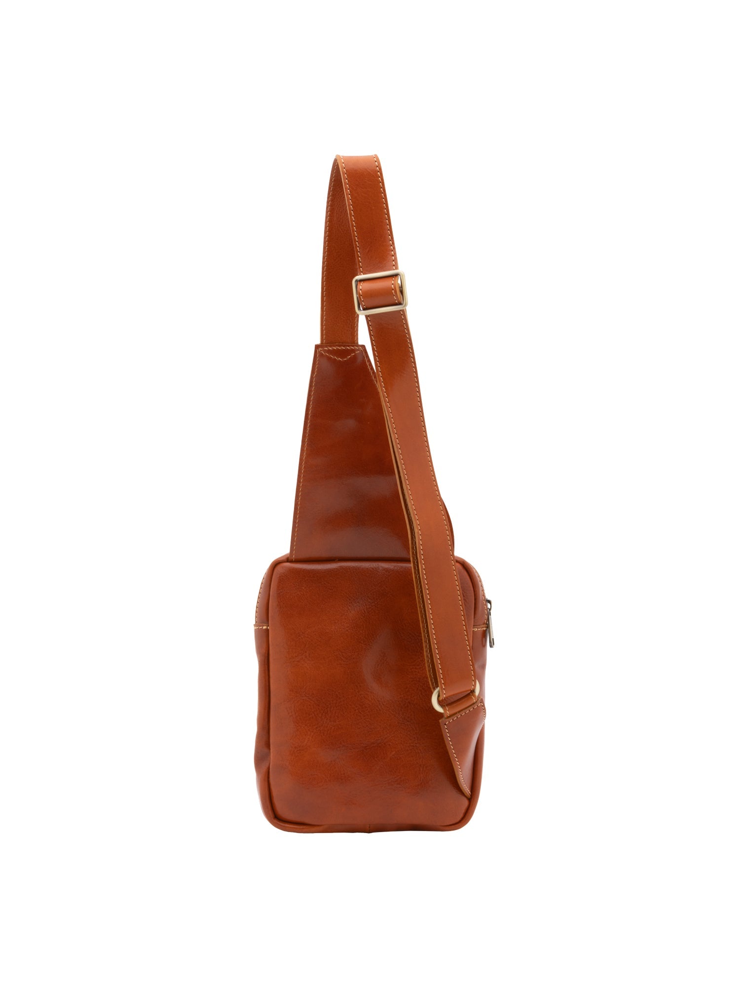 Borsa a tracolla uomo in vera pelle Made in Italy 5505-Cognac I Fratelli