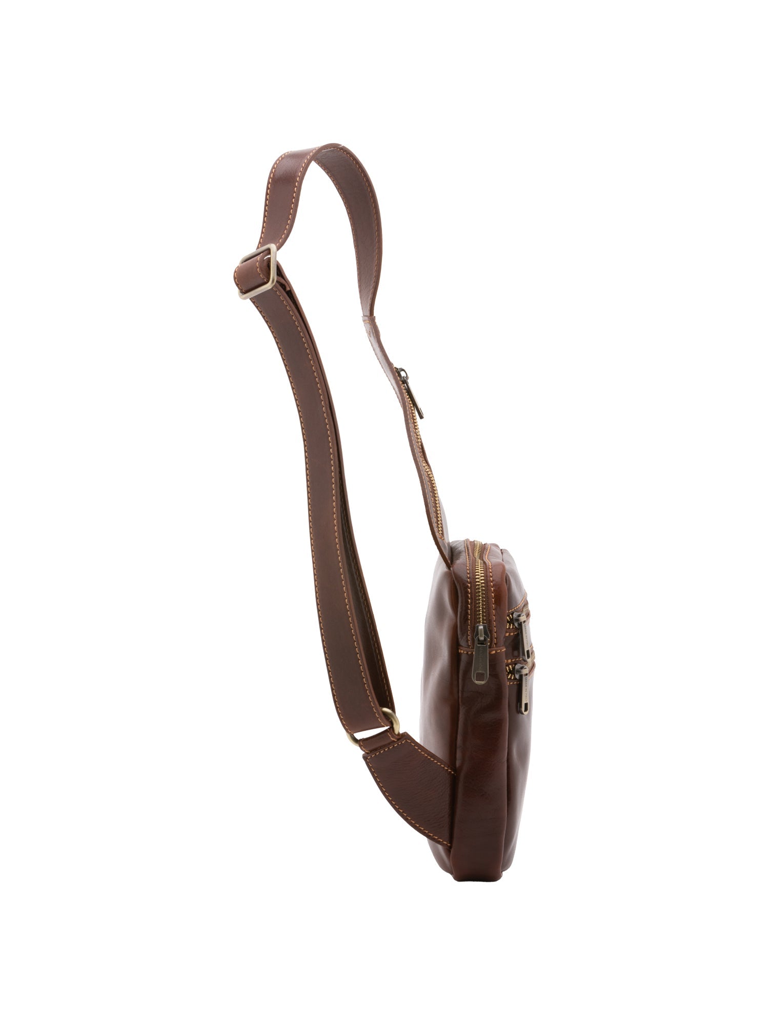 Borsa a tracolla uomo in vera pelle Made in Italy 5505-Marrone I Fratelli