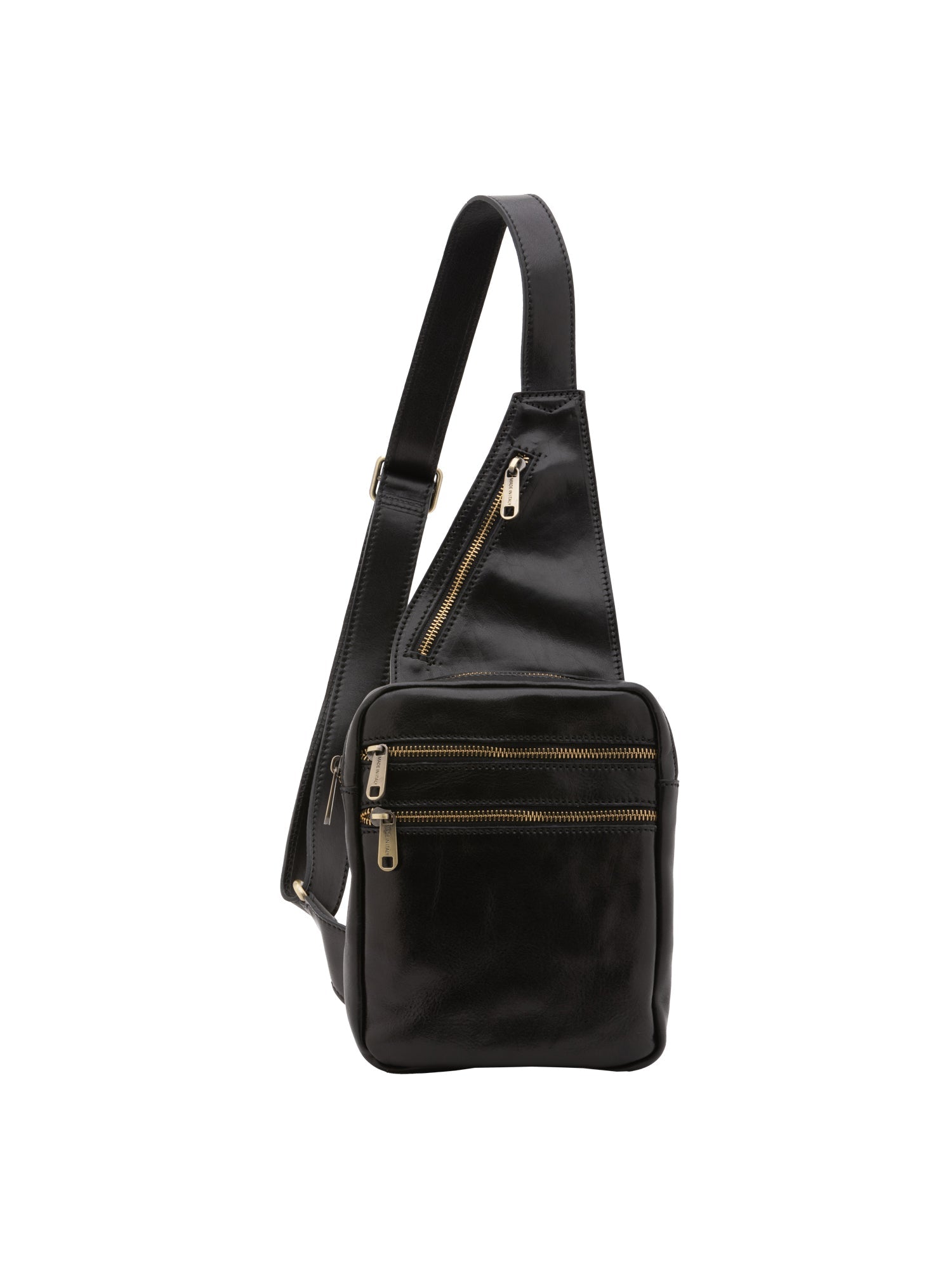 Borsa a tracolla uomo in vera pelle Made in Italy 5505-Nero I Fratelli