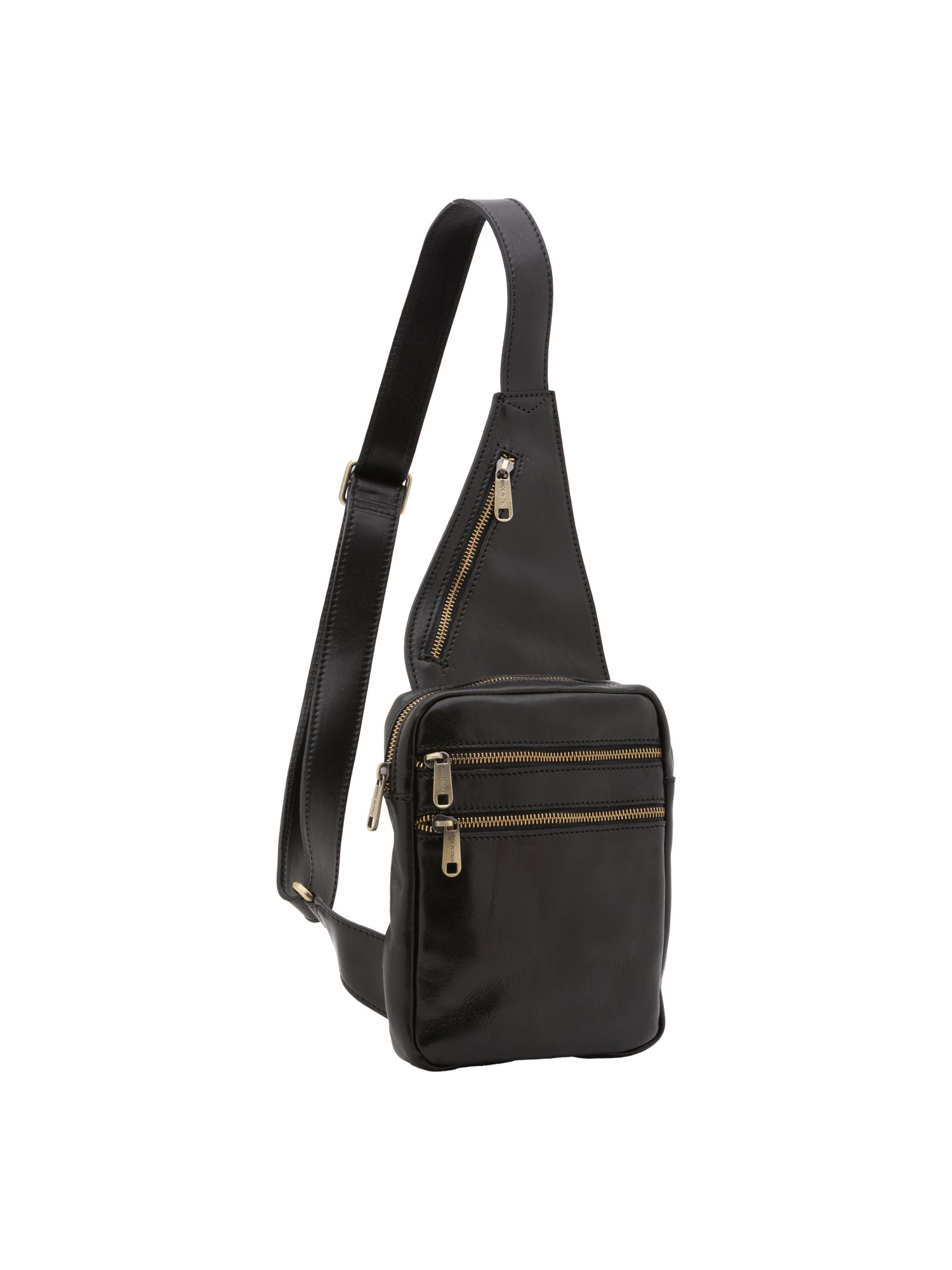 Borsa a tracolla uomo in vera pelle Made in Italy 5505-Nero I Fratelli