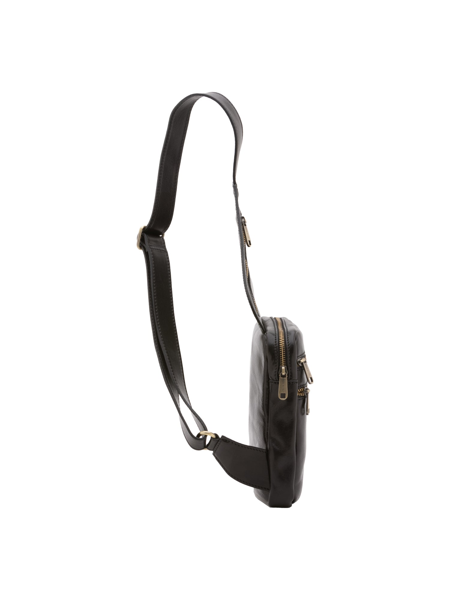 Borsa a tracolla uomo in vera pelle Made in Italy 5505-Nero I Fratelli