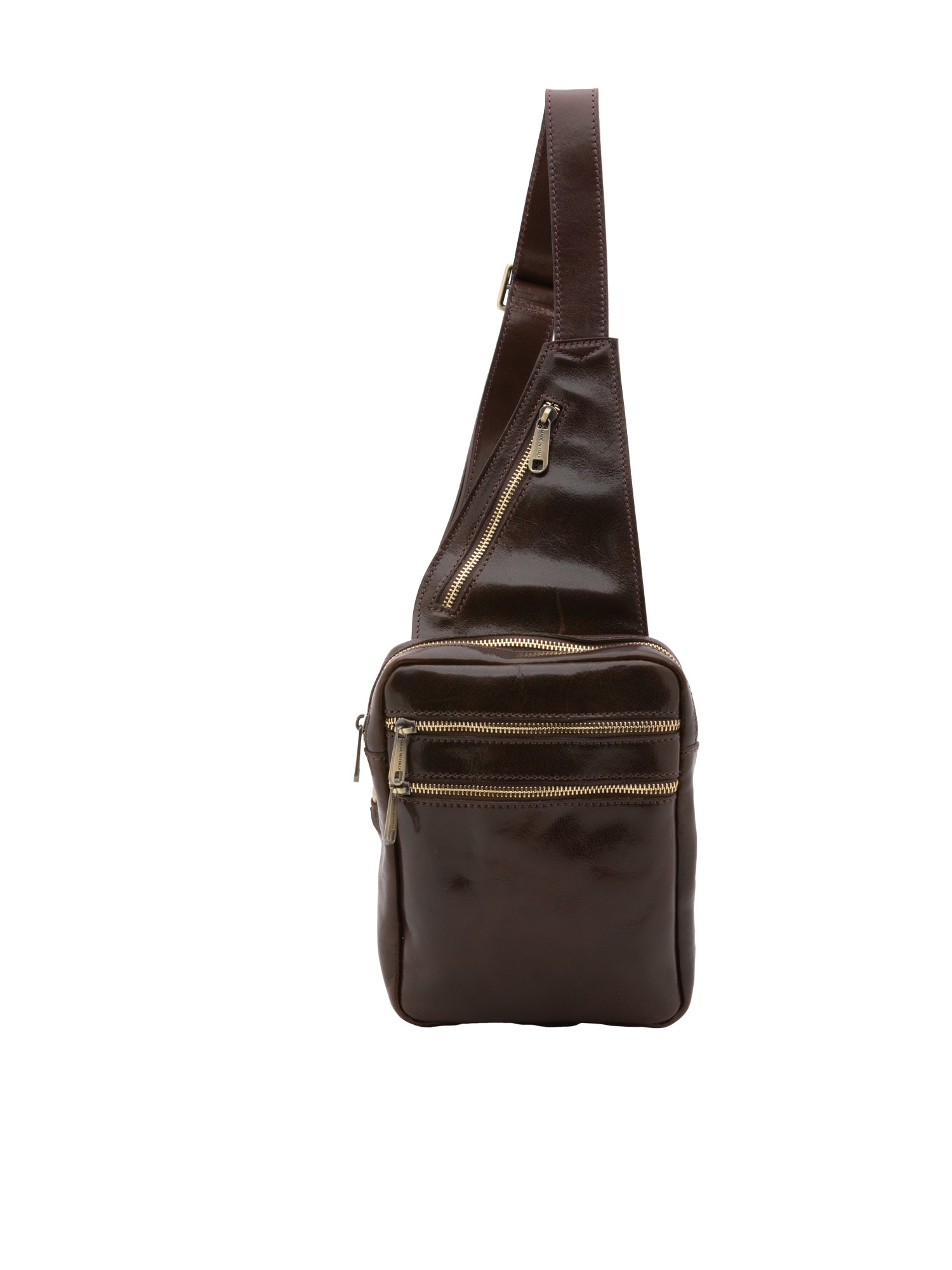 Borsa a tracolla uomo in vera pelle Made in Italy 5505-Tmoro I Fratelli