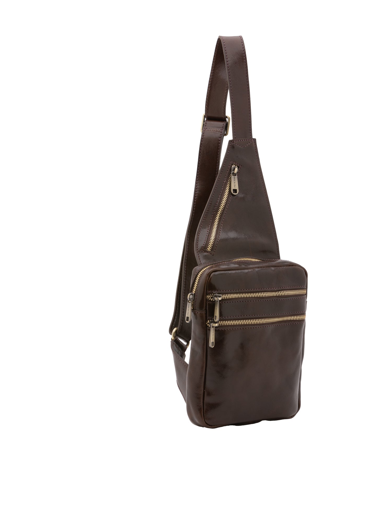 Borsa a tracolla uomo in vera pelle Made in Italy 5505-Tmoro I Fratelli