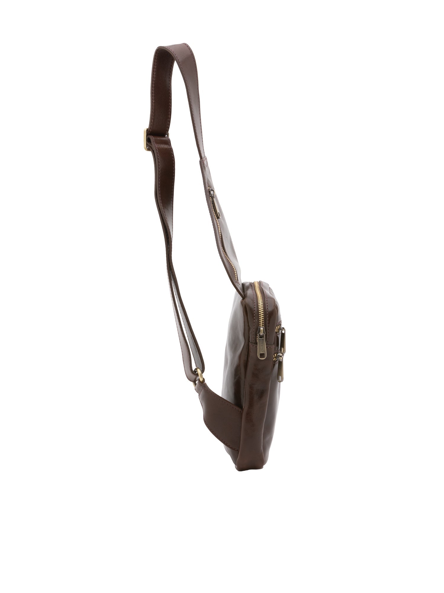 Borsa a tracolla uomo in vera pelle Made in Italy 5505-Tmoro I Fratelli