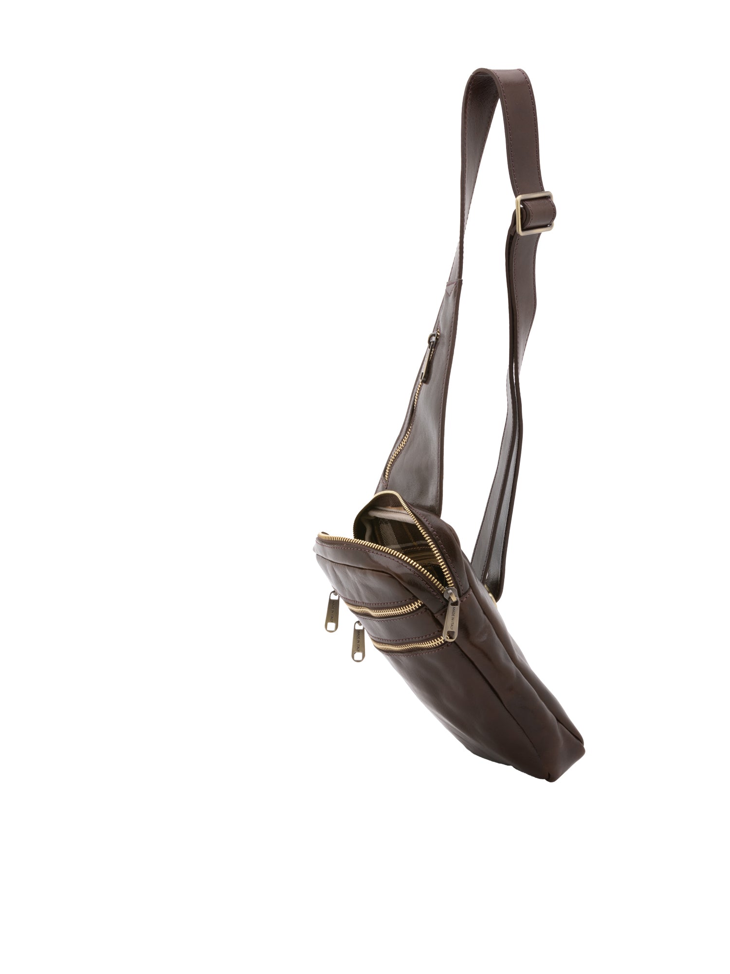 Borsa a tracolla uomo in vera pelle Made in Italy 5505-Tmoro I Fratelli