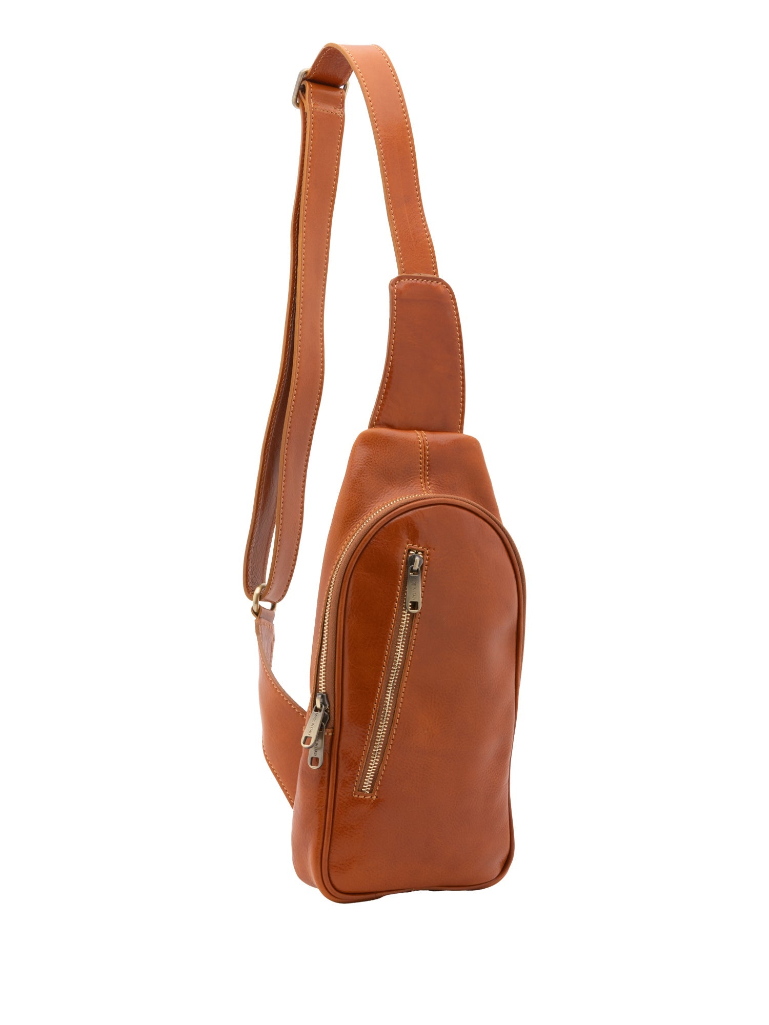 Borsa a tracolla uomo in vera pelle Made in Italy 5507-Cognac I Fratelli