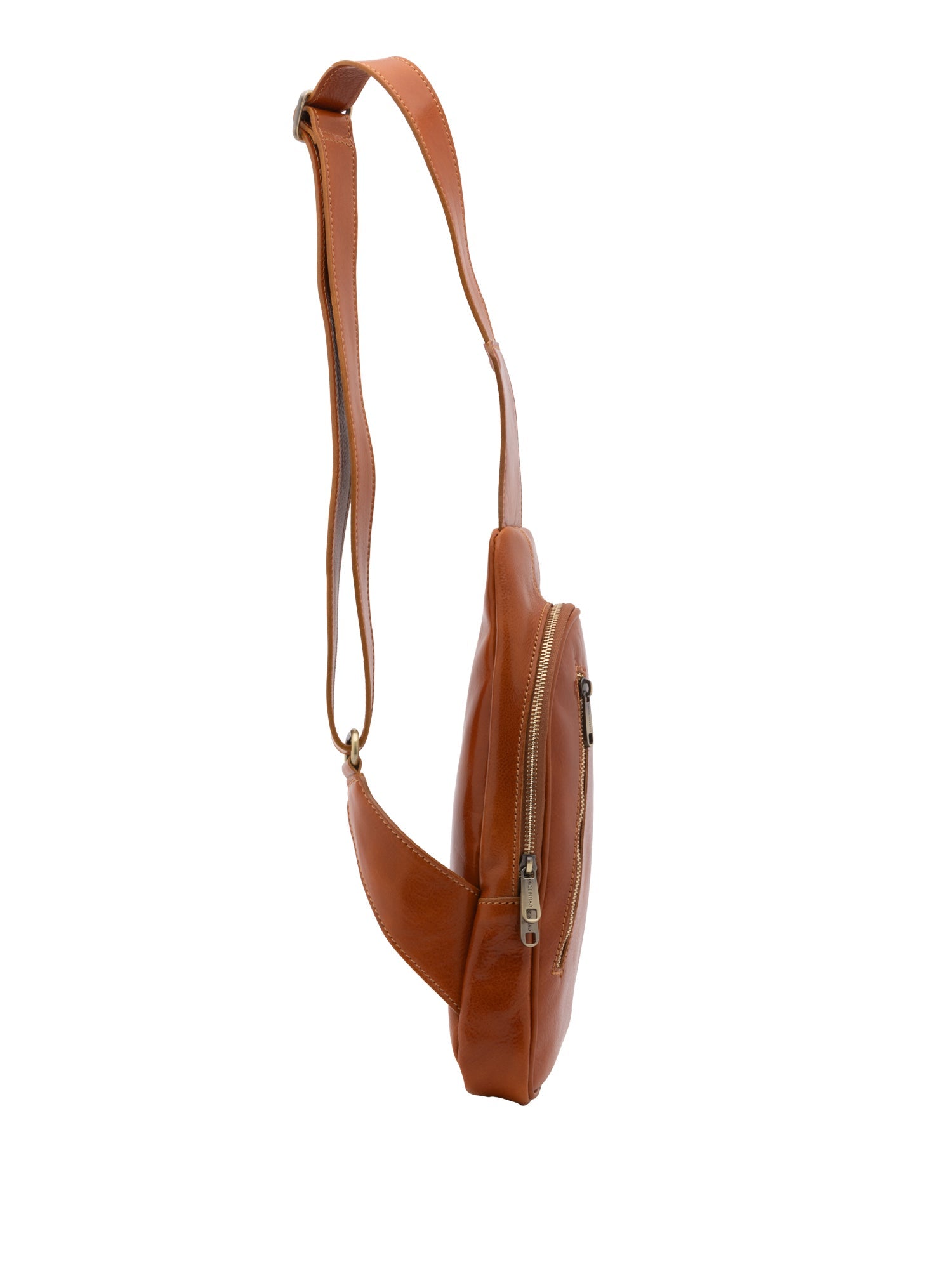 Borsa a tracolla uomo in vera pelle Made in Italy 5507-Cognac I Fratelli