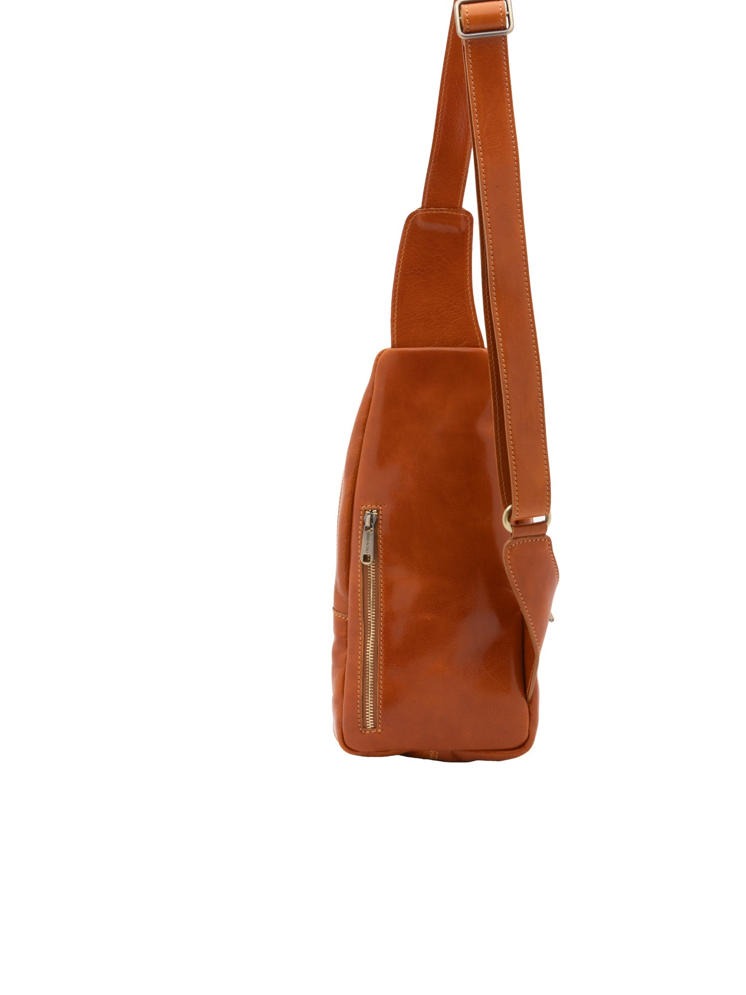 Borsa a tracolla uomo in vera pelle Made in Italy 5507-Cognac I Fratelli