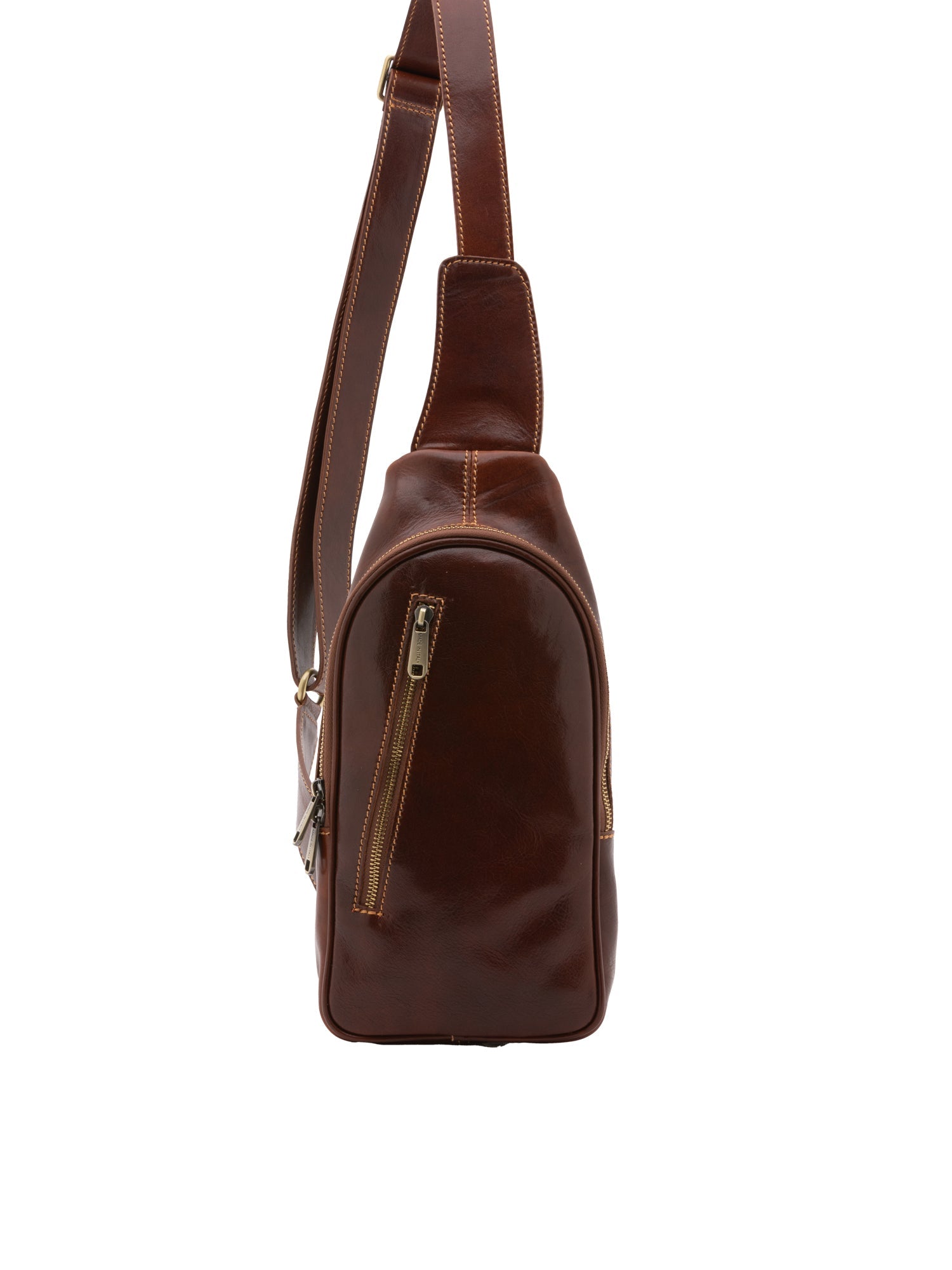 Borsa a tracolla uomo in vera pelle Made in Italy 5507-Marrone I Fratelli