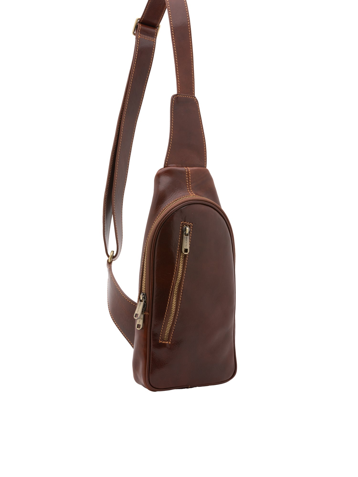 Borsa a tracolla uomo in vera pelle Made in Italy 5507-Marrone I Fratelli